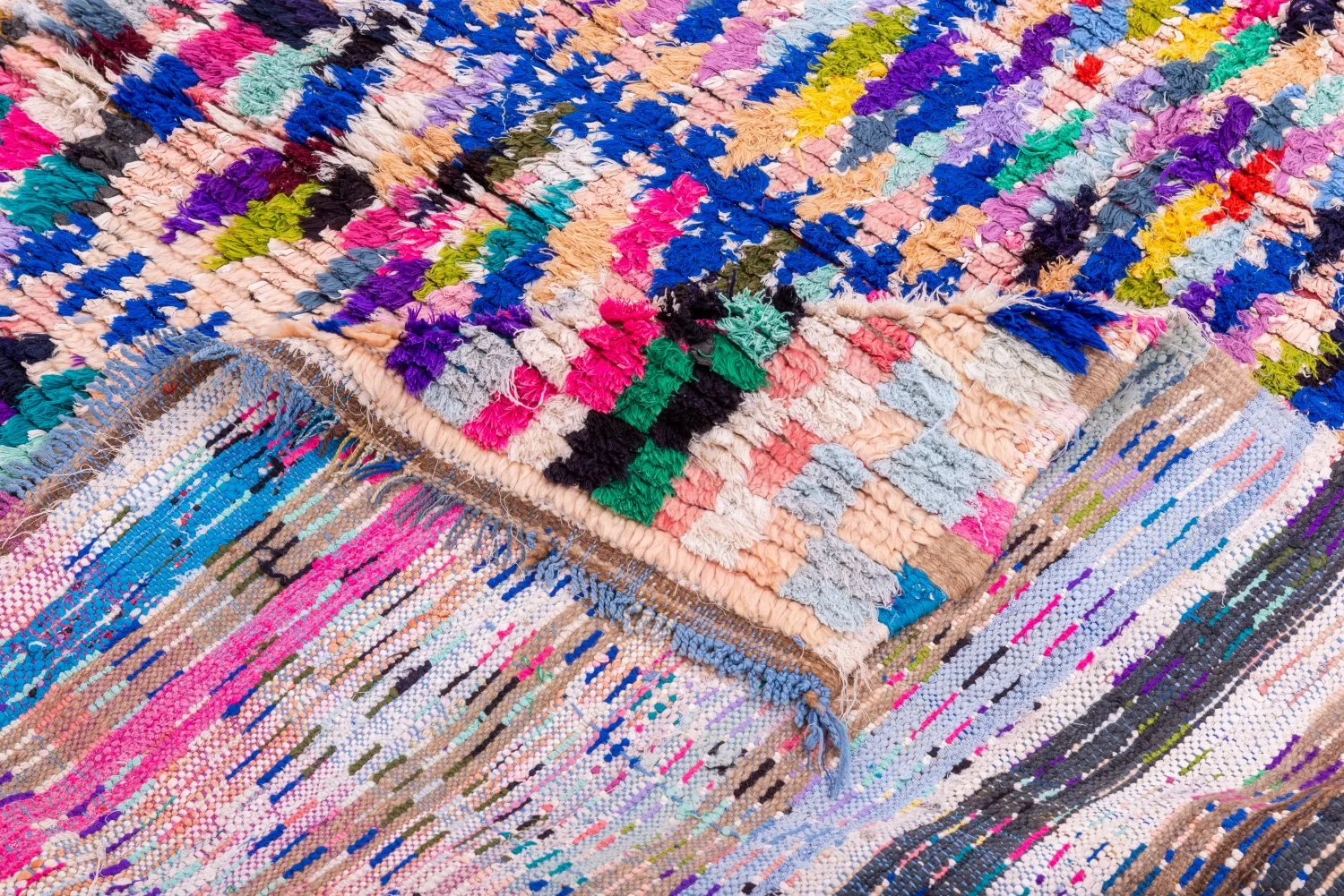 Moroccan Berber rug Boucherouite 265 x 145 cm
