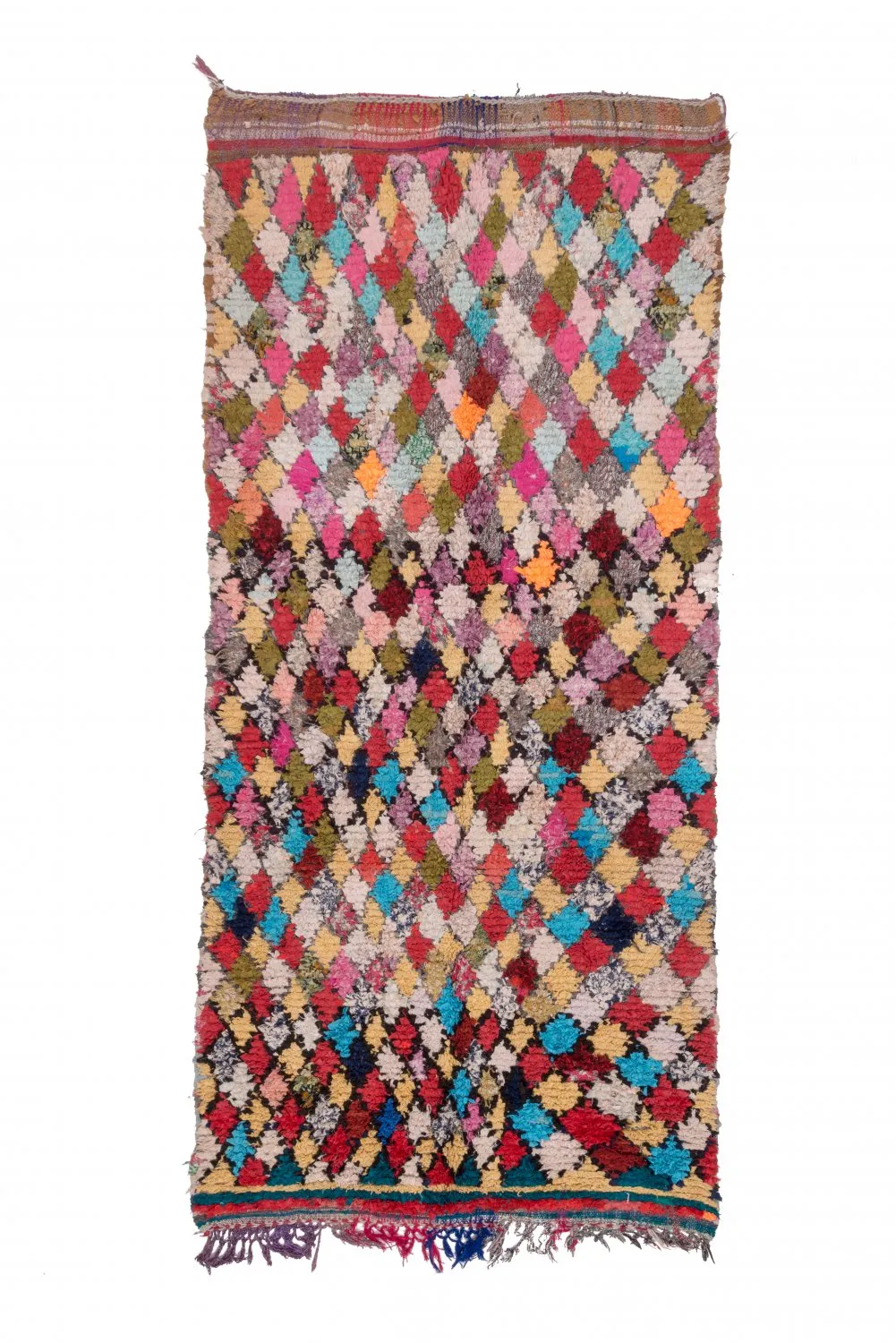 Moroccan Berber rug Boucherouite 300 x 135 cm
