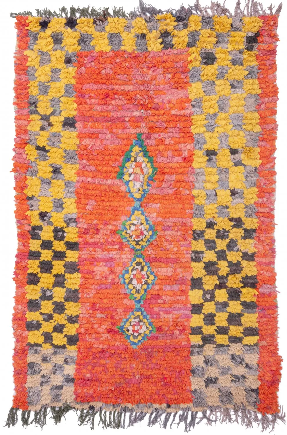 Moroccan Berber rug Boucherouite 220 x 140 cm