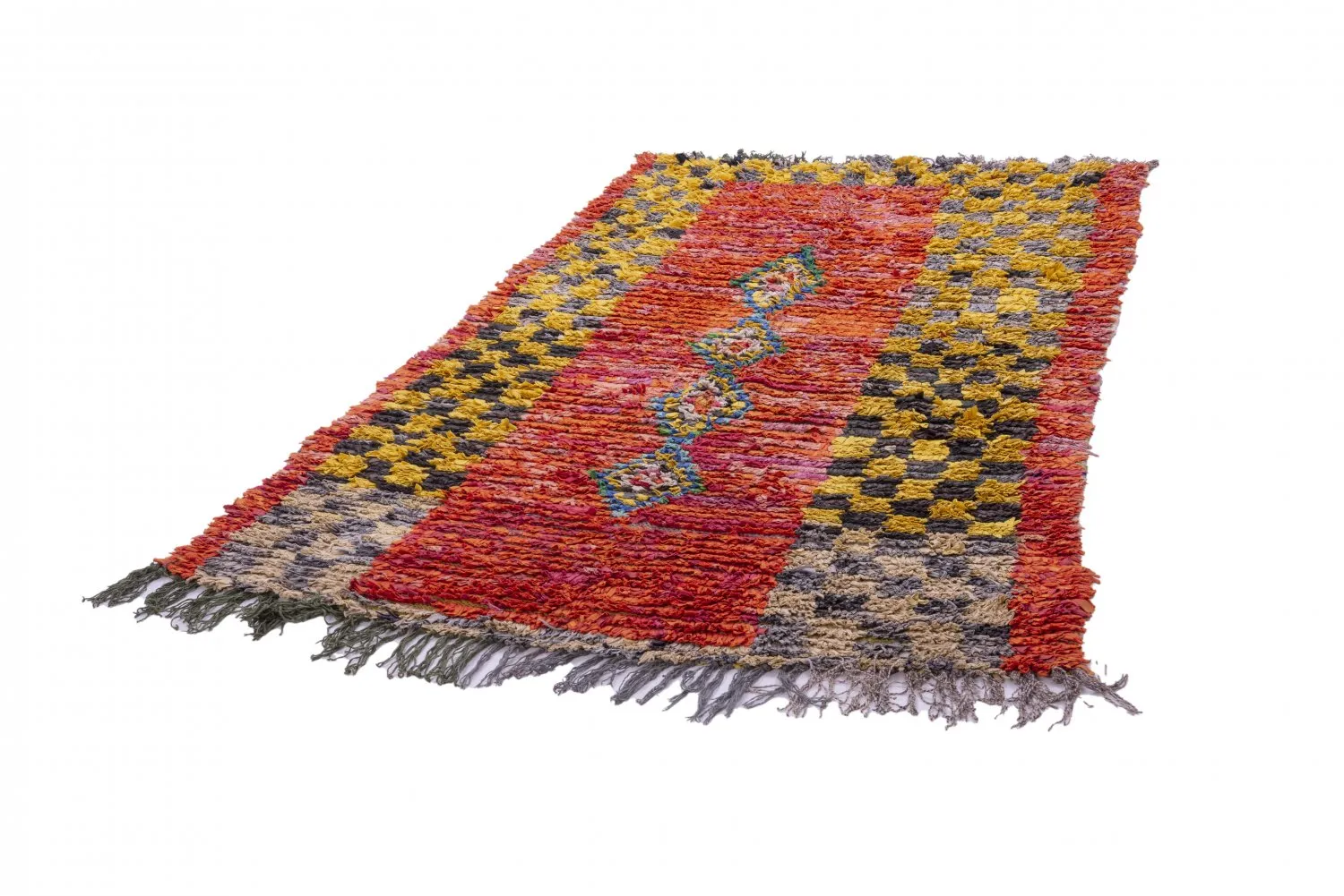 Moroccan Berber rug Boucherouite 220 x 140 cm