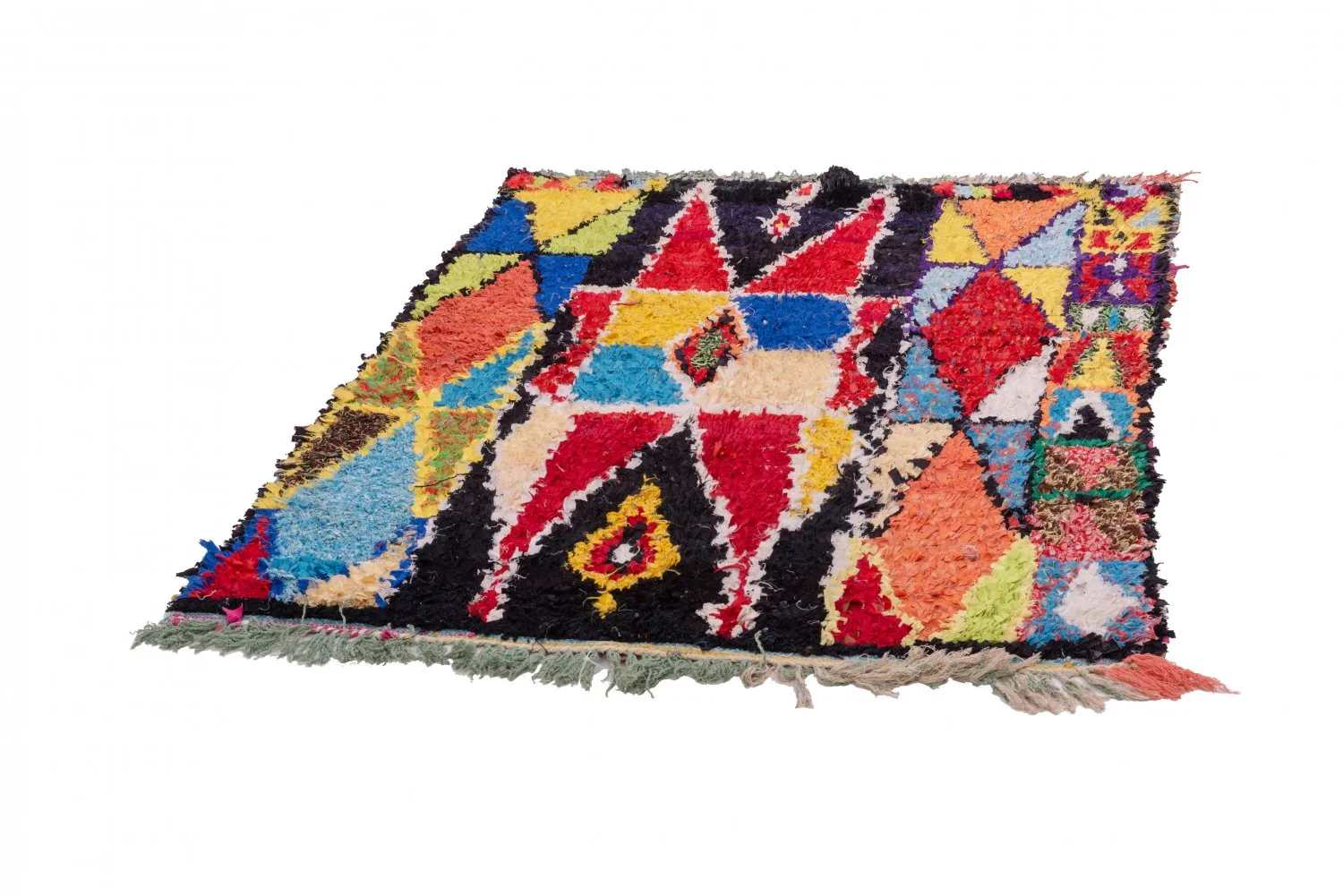 Moroccan Berber rug Boucherouite 170 x 130 cm