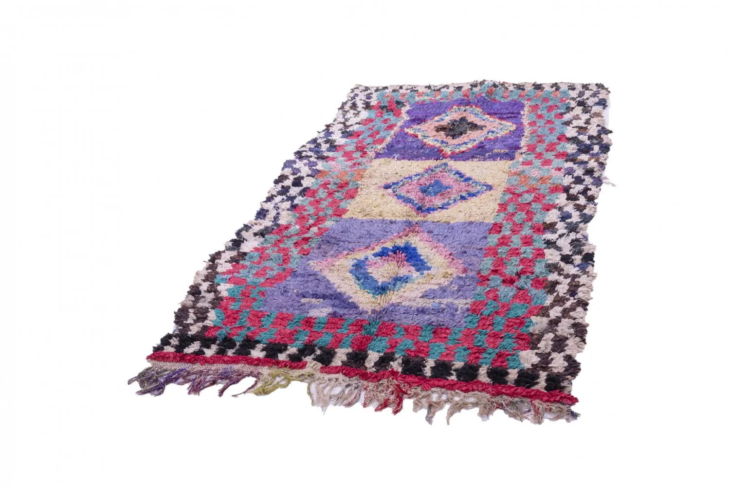 Moroccan Berber rug Boucherouite 225 x 125 cm