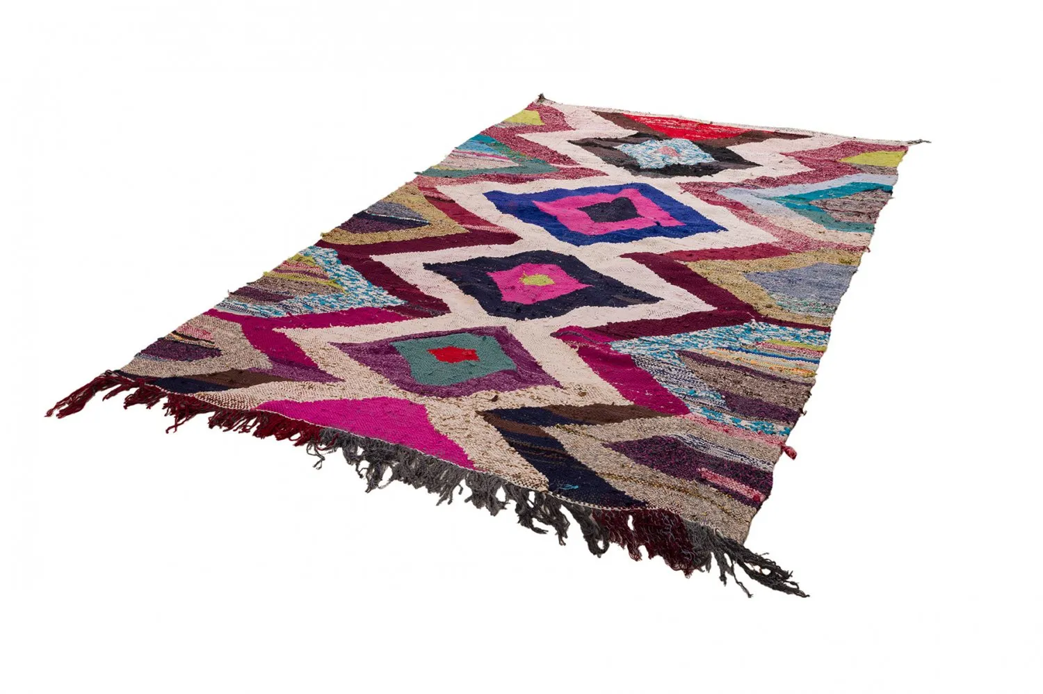Moroccan Berber rug Boucherouite 165 x 270 cm