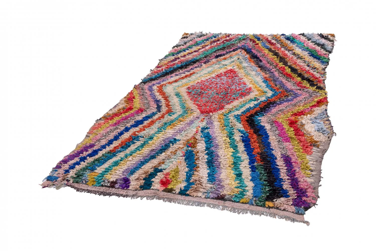 Moroccan Berber rug Boucherouite 255 x 150 cm