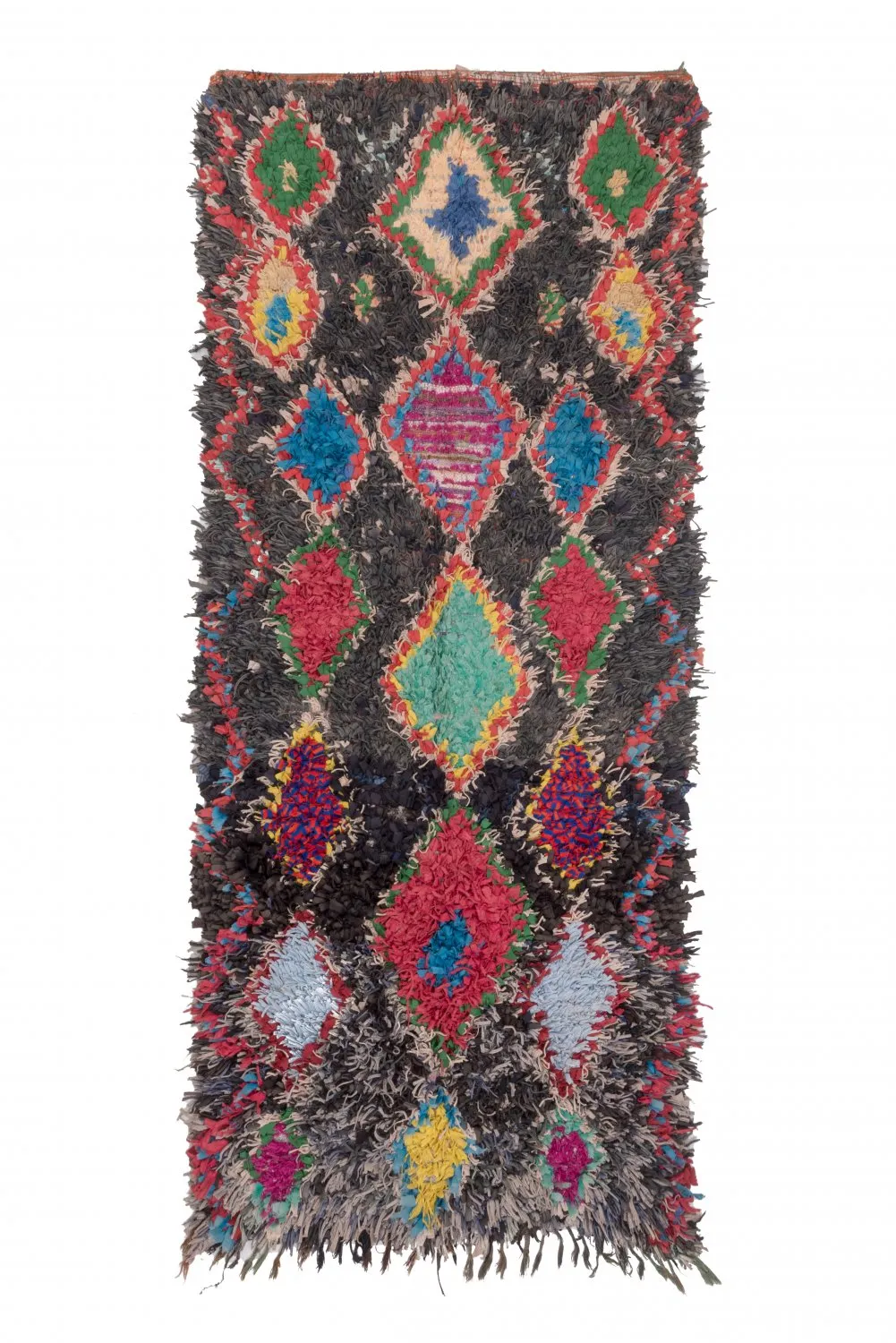 Moroccan Berber rug Boucherouite 255 x 110 cm