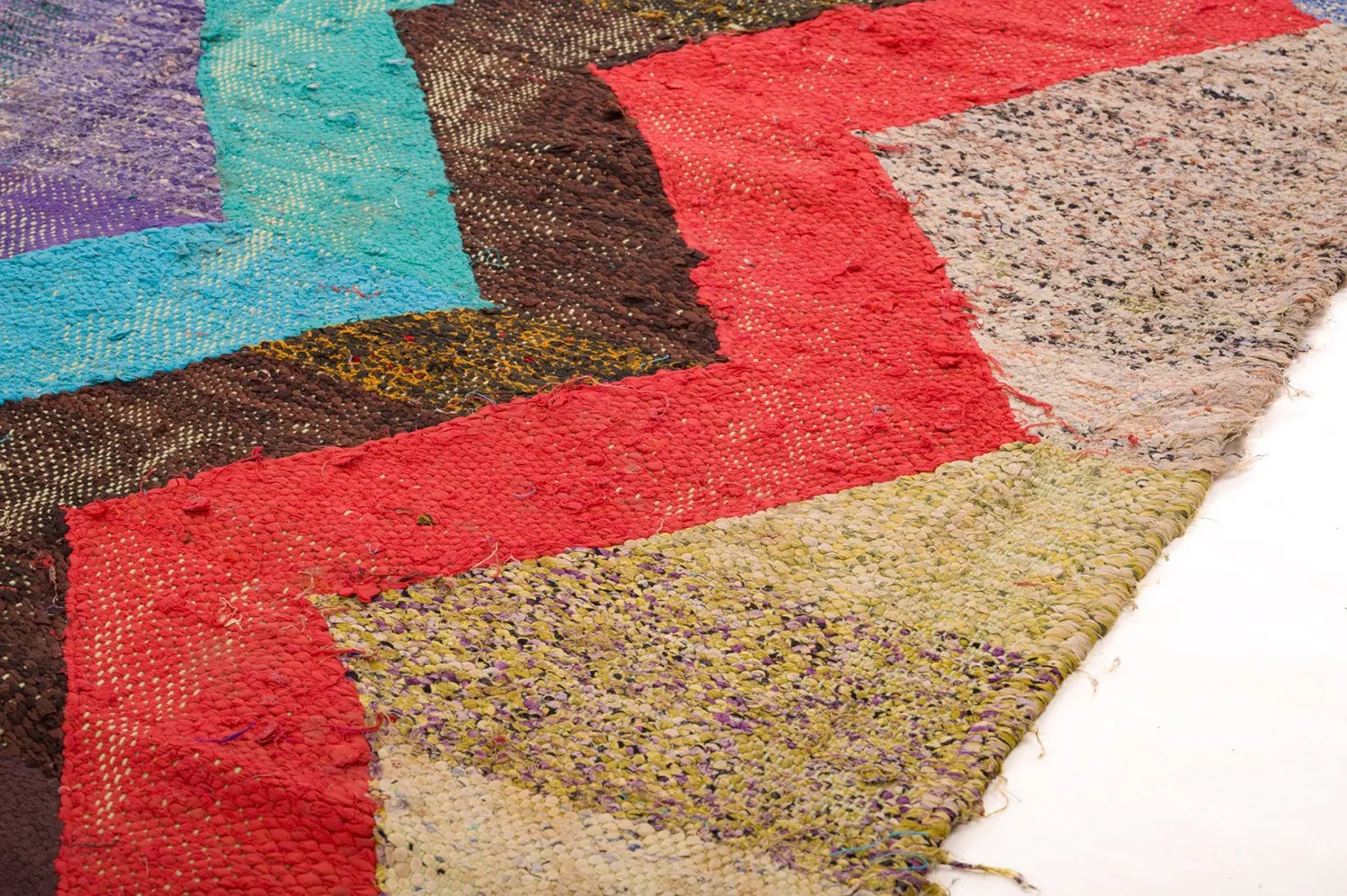Moroccan Berber rug Boucherouite 135 x 265 cm