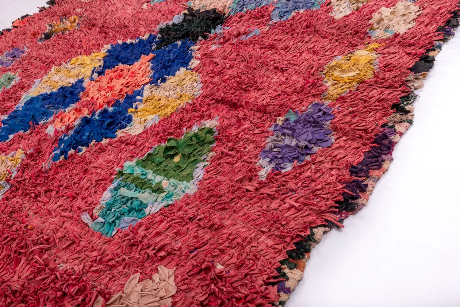 Moroccan Berber rug Boucherouite 325 x 130 cm