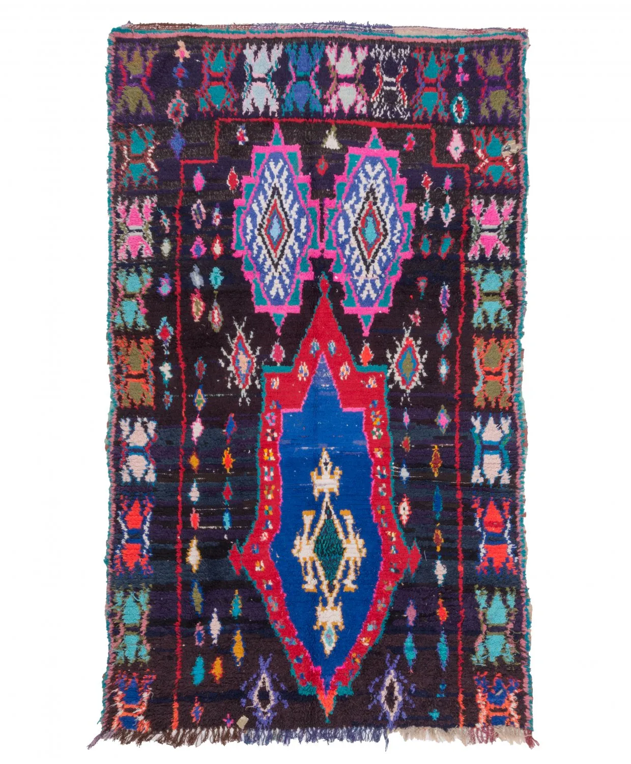 Moroccan Berber rug Boucherouite 220 x 130 cm