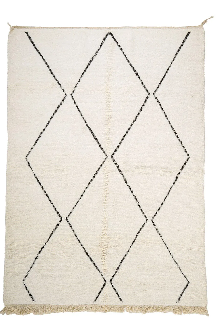 Kilim Moroccan Berber rug Beni Ourain 205 x 290 cm