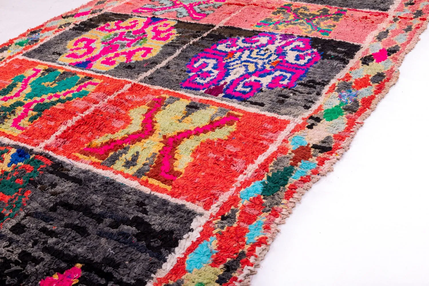 Moroccan Berber rug Boucherouite 245 x 120 cm