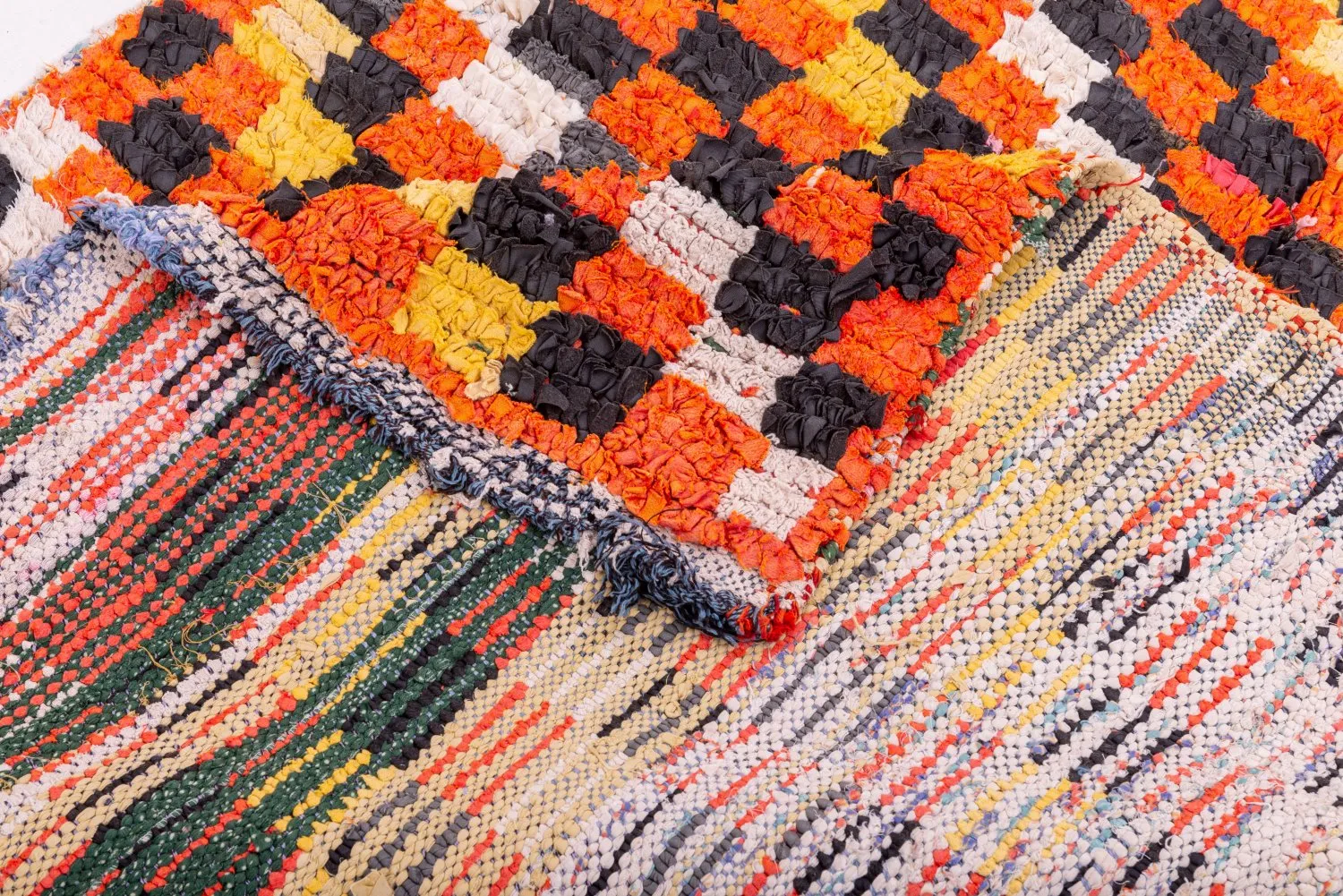 Moroccan Berber rug Boucherouite 240 x 110 cm