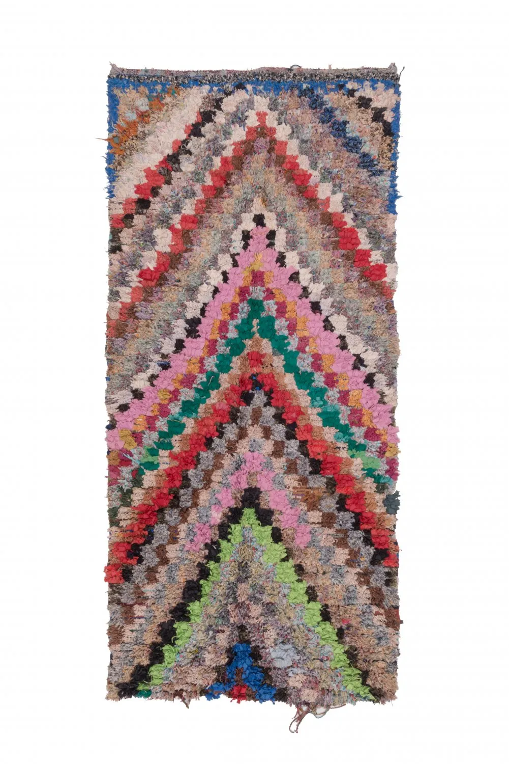 Moroccan Berber rug Boucherouite 250 x 110 cm