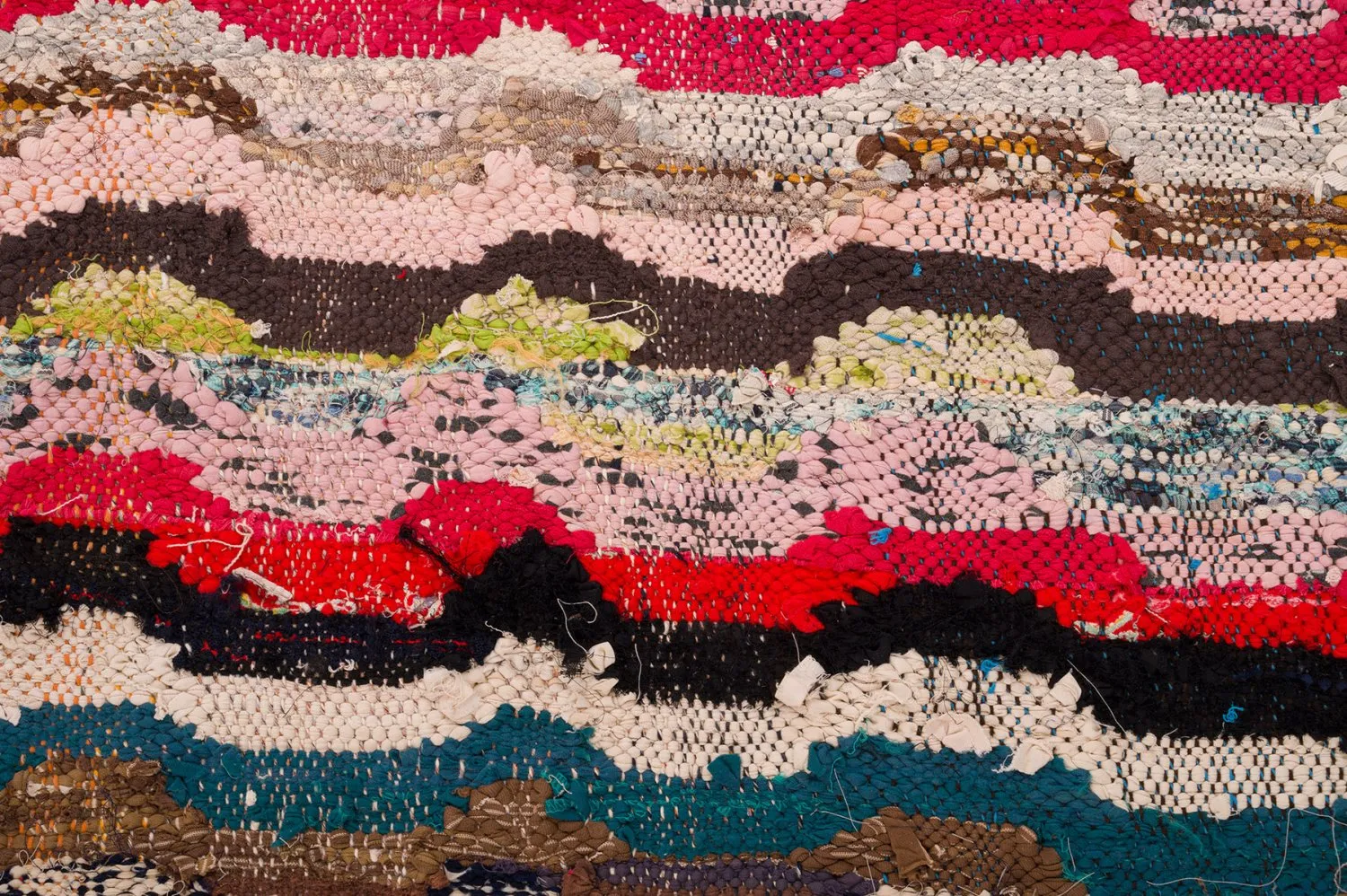 Moroccan Berber rug Boucherouite 150 x 305 cm