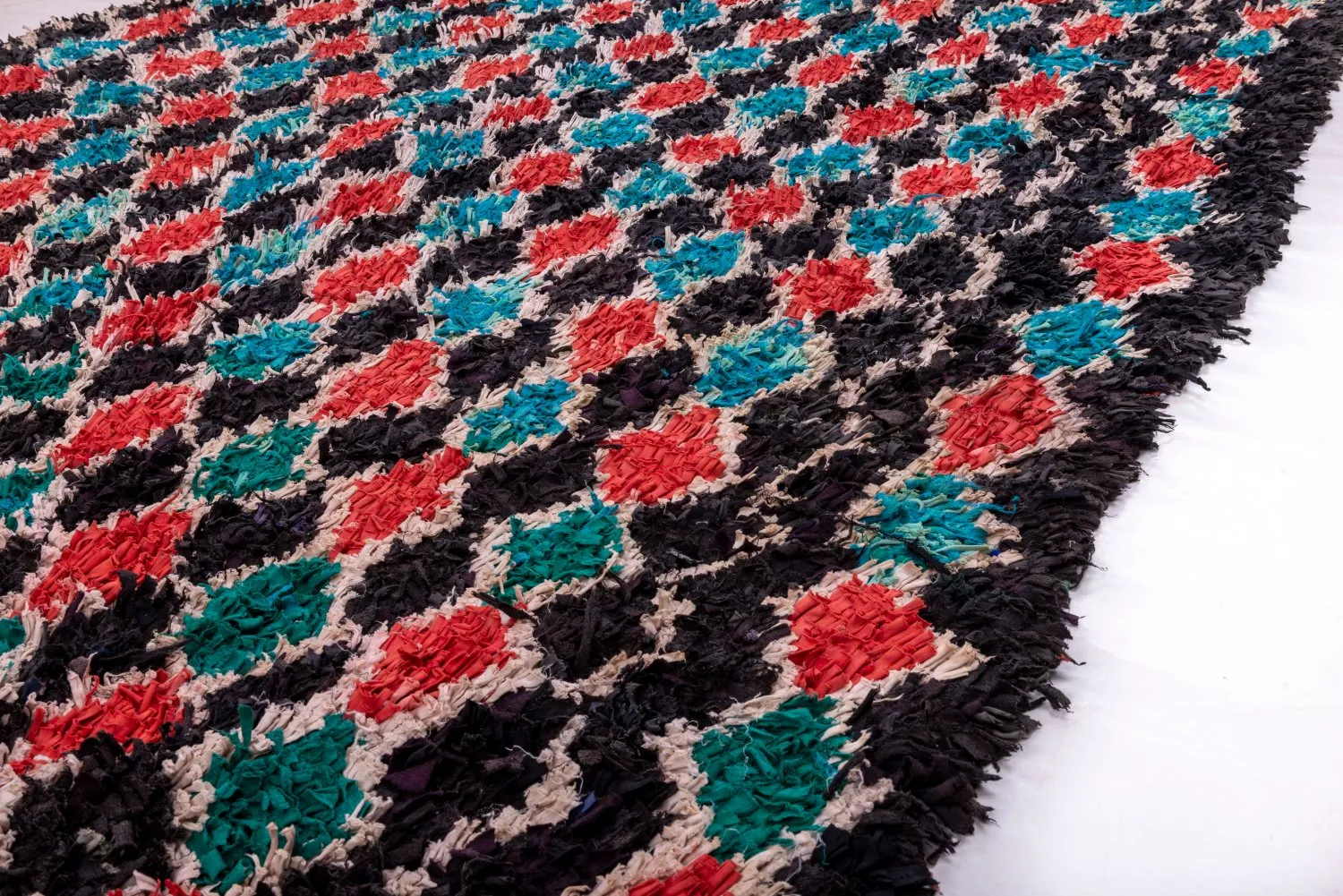 Moroccan Berber rug Boucherouite 395 x 180 cm