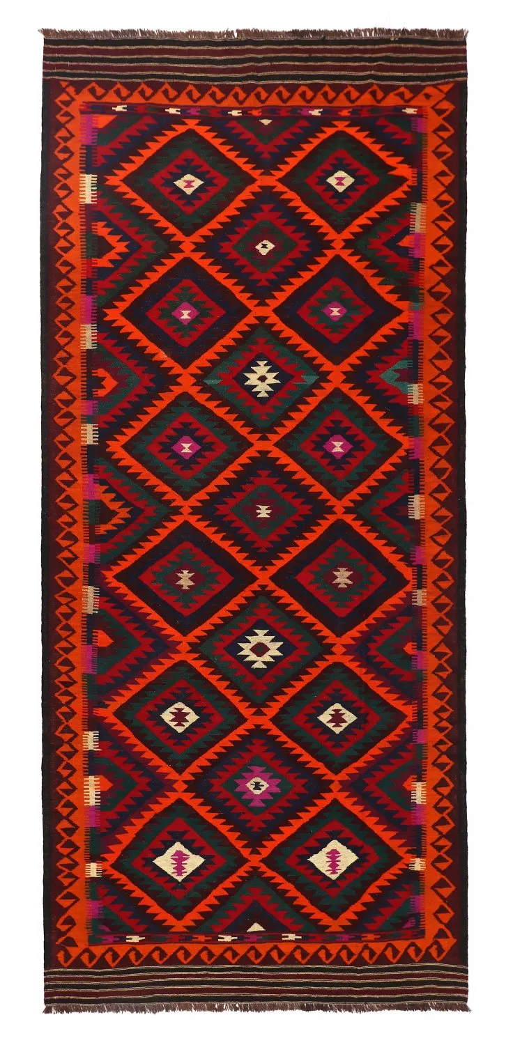 Oriental kilim rug 379 x 173 cm
