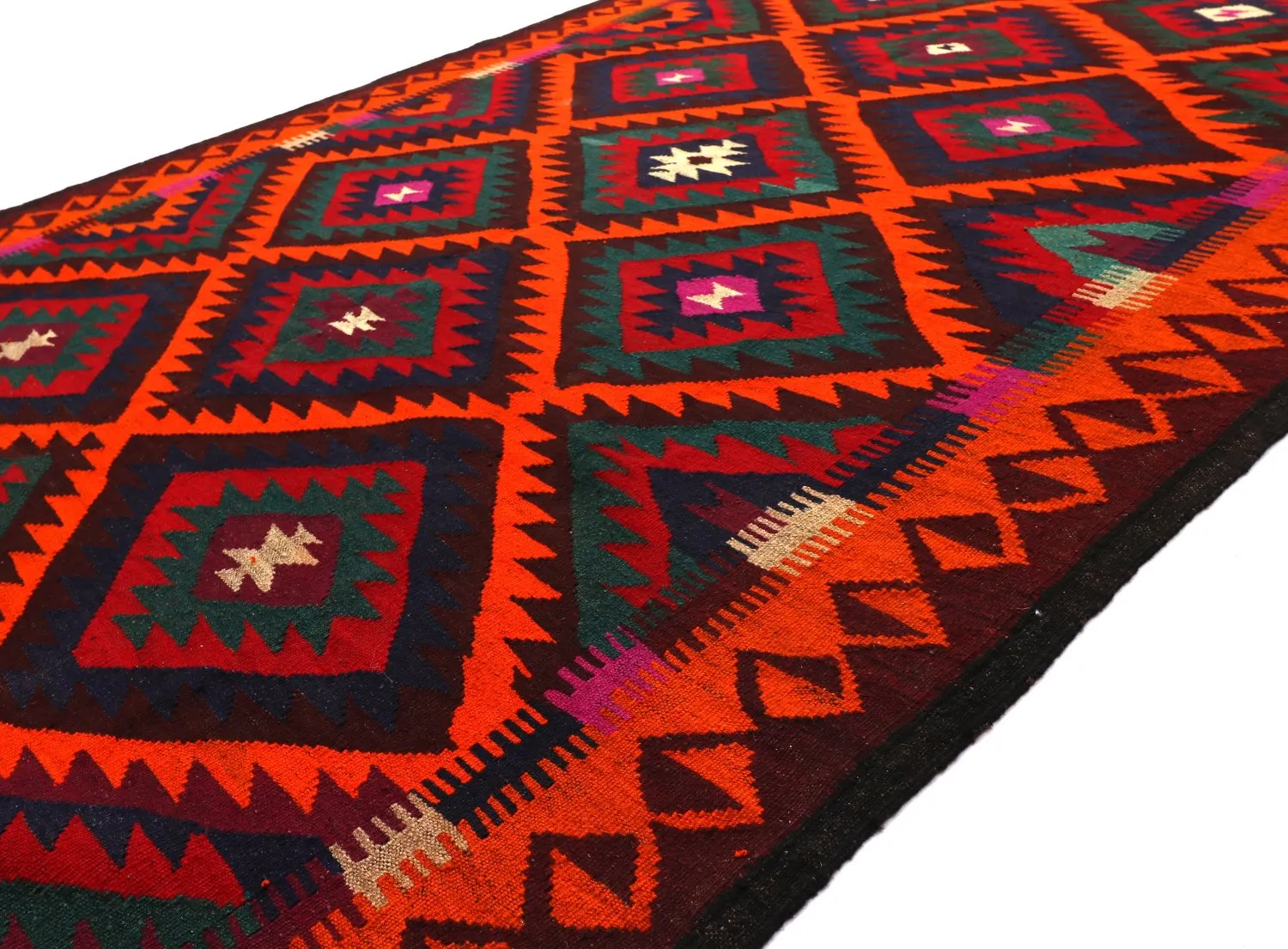 Oriental kilim rug 379 x 173 cm