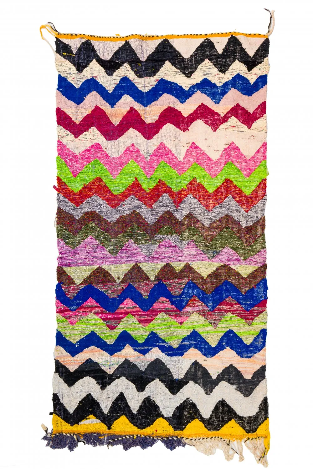 Moroccan Berber rug Boucherouite 125 x 245 cm