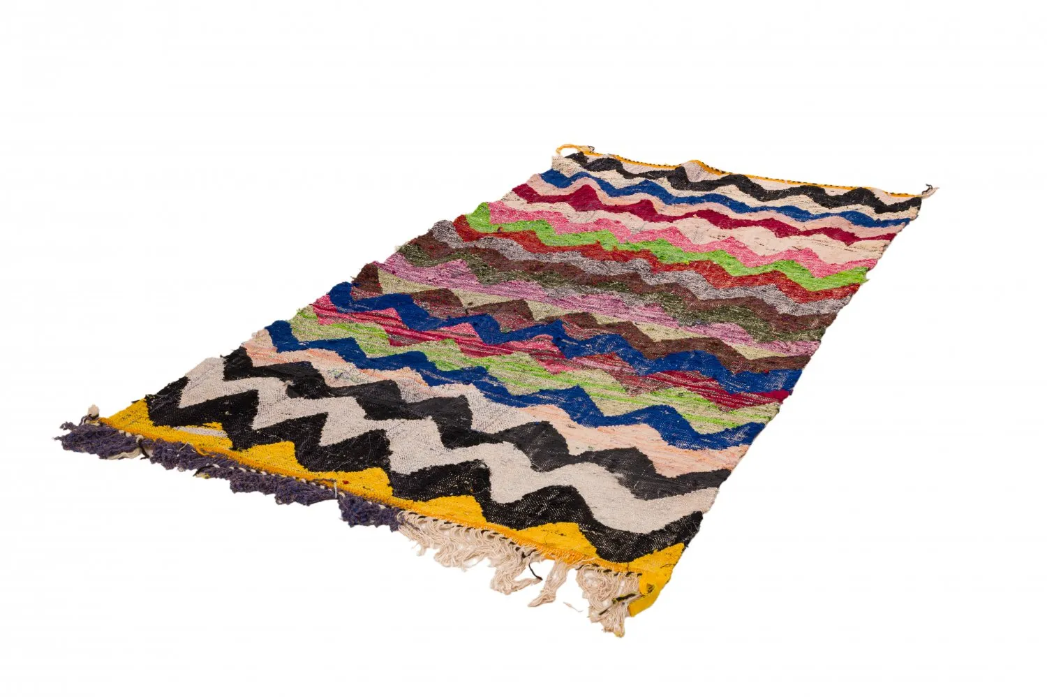 Moroccan Berber rug Boucherouite 125 x 245 cm