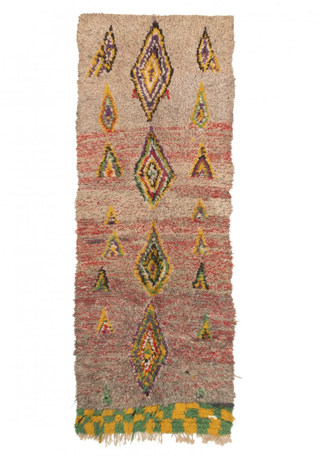 Moroccan Berber rug Boucherouite 230 x 80 cm