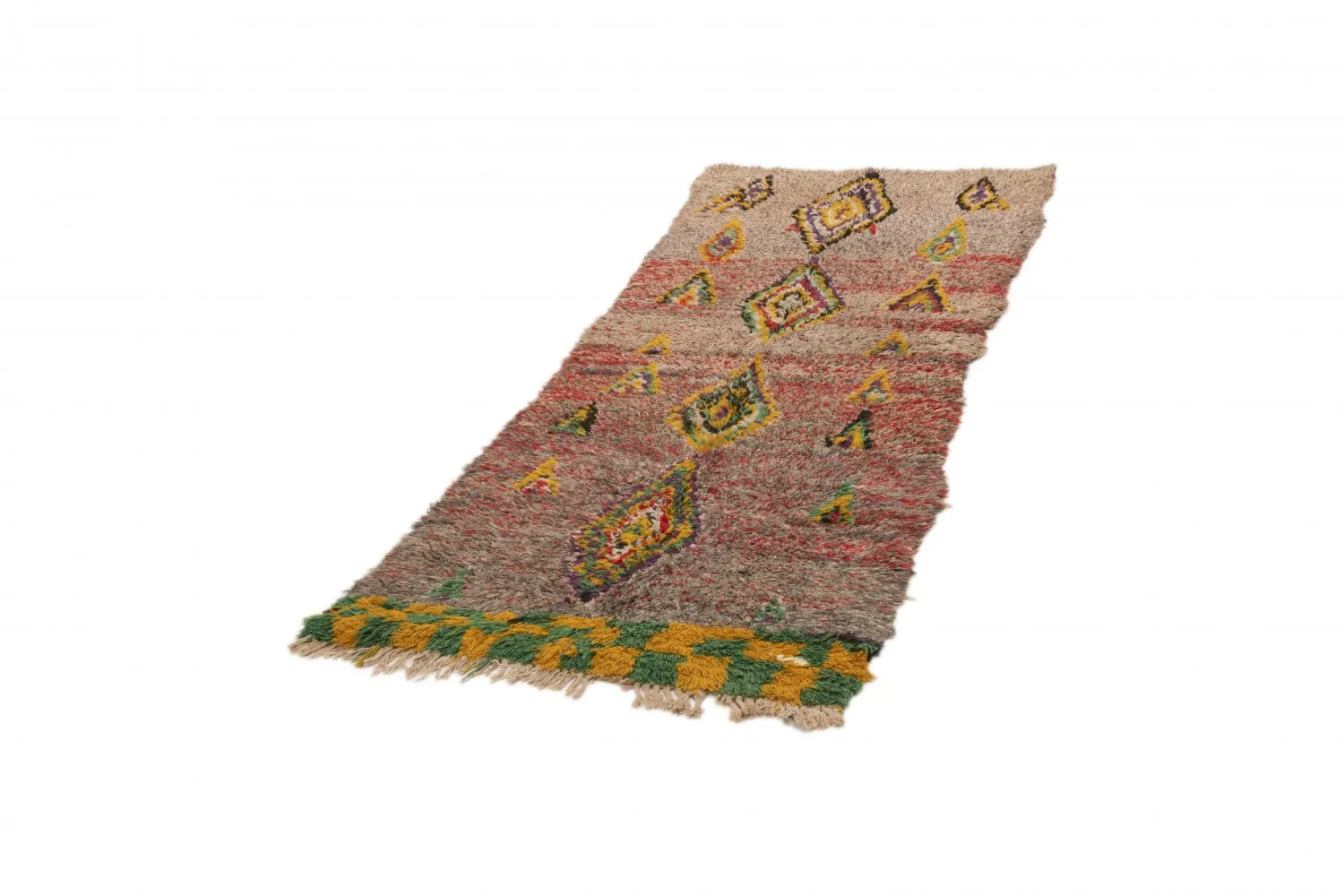 Moroccan Berber rug Boucherouite 230 x 80 cm