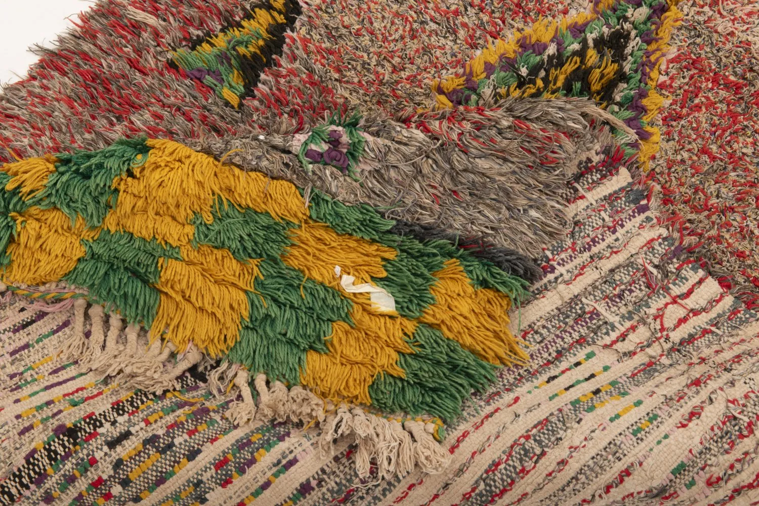 Moroccan Berber rug Boucherouite 230 x 80 cm