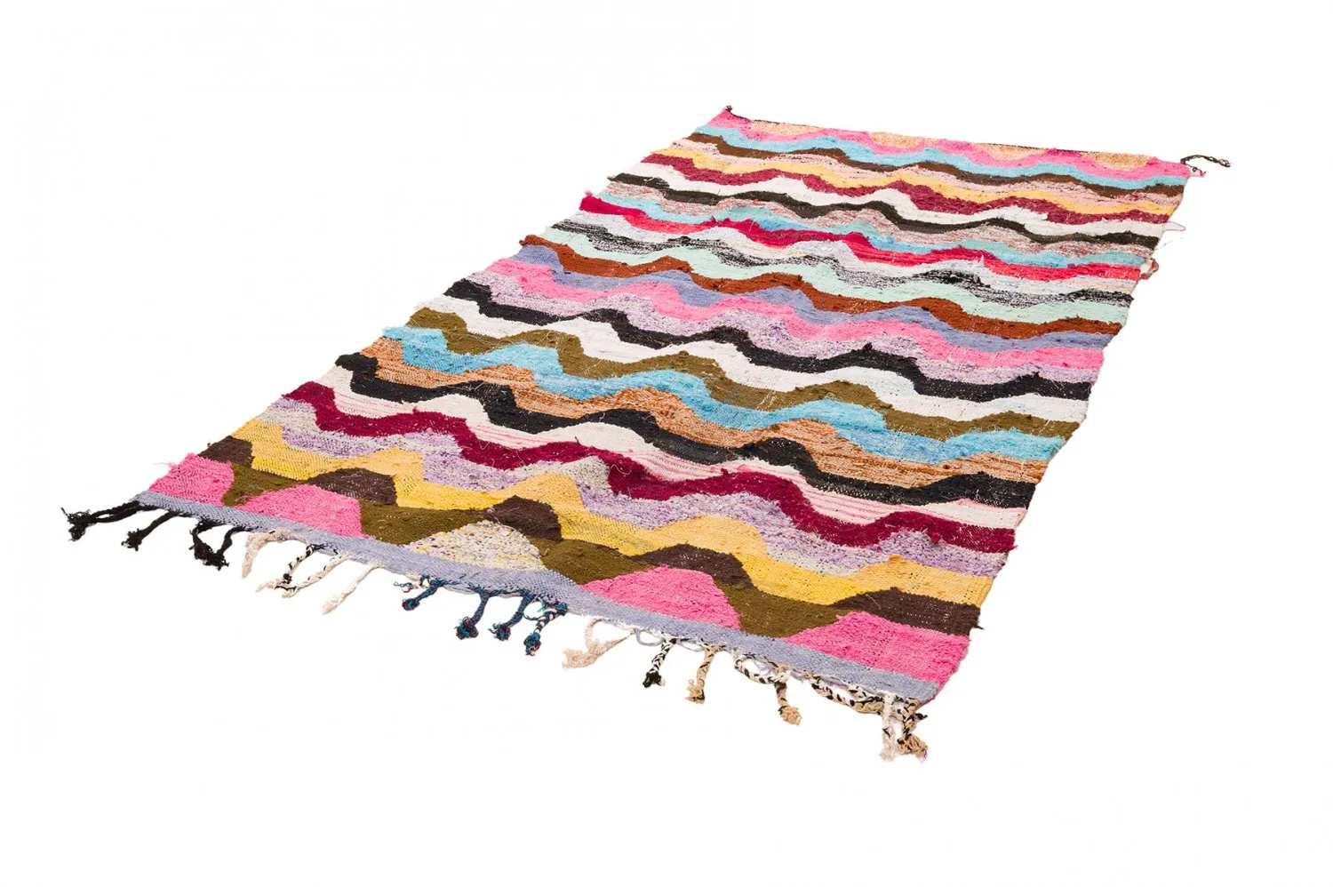 Moroccan Berber rug Boucherouite 140 x 265 cm