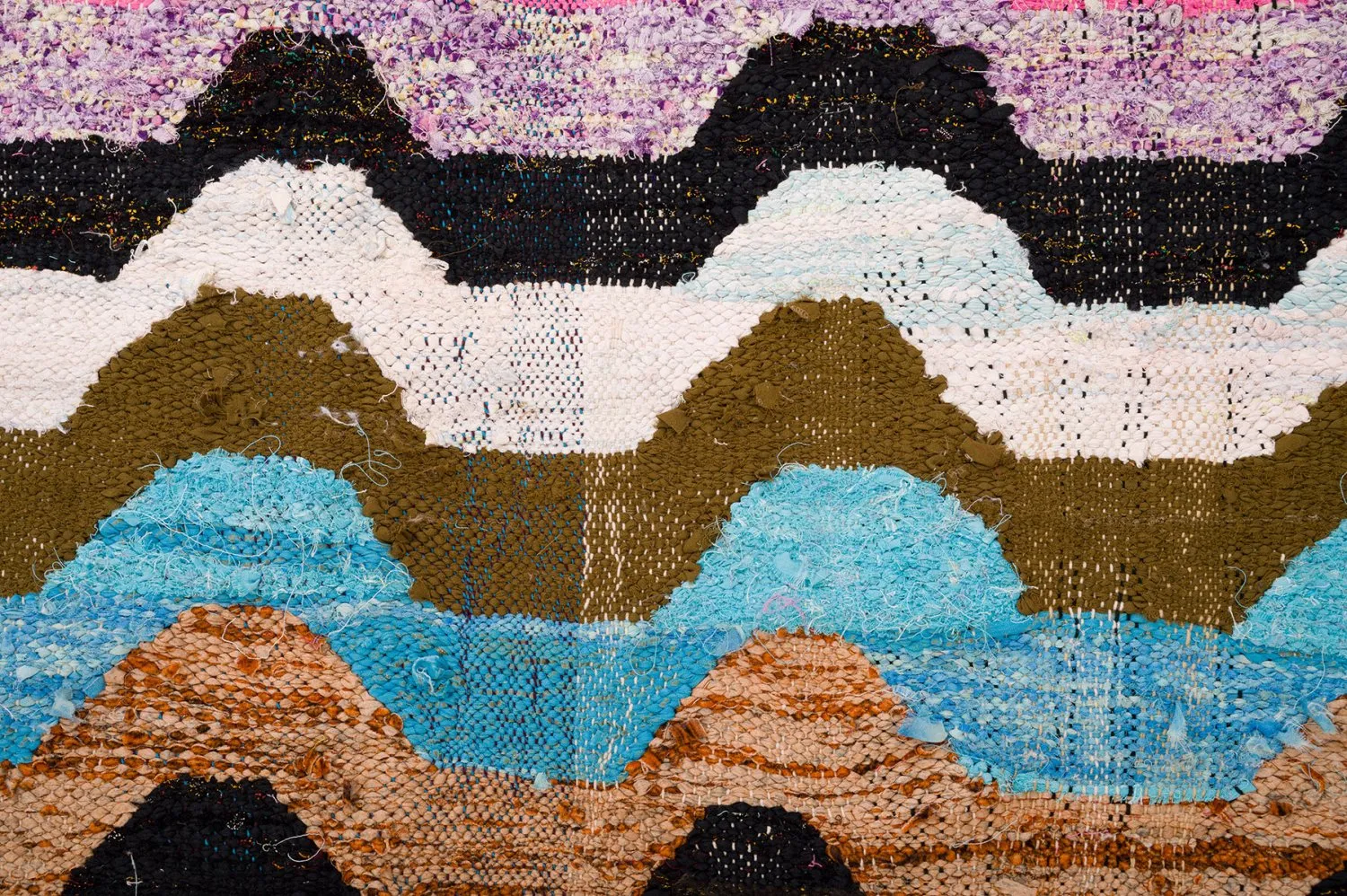 Moroccan Berber rug Boucherouite 140 x 265 cm