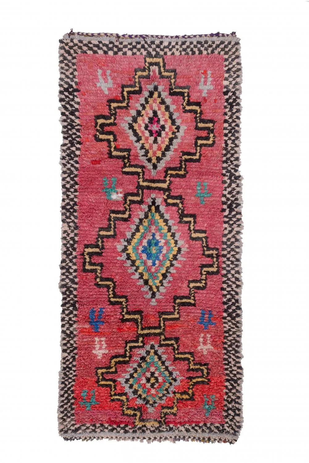 Moroccan Berber rug Boucherouite 285 x 130 cm