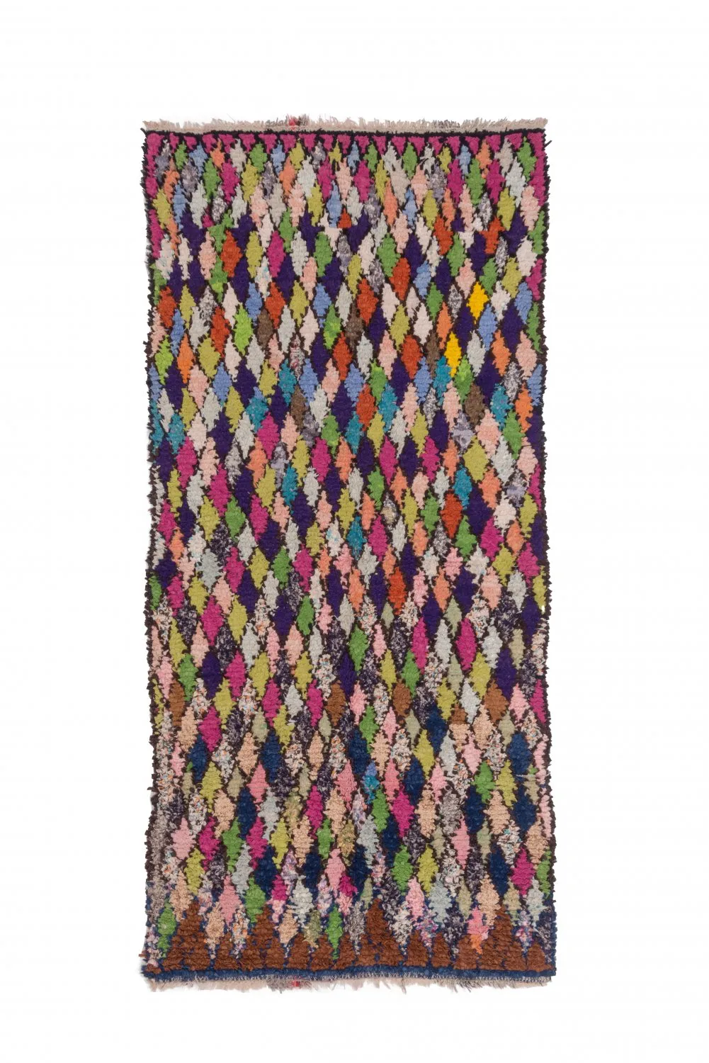 Moroccan Berber rug Boucherouite 245 x 115 cm