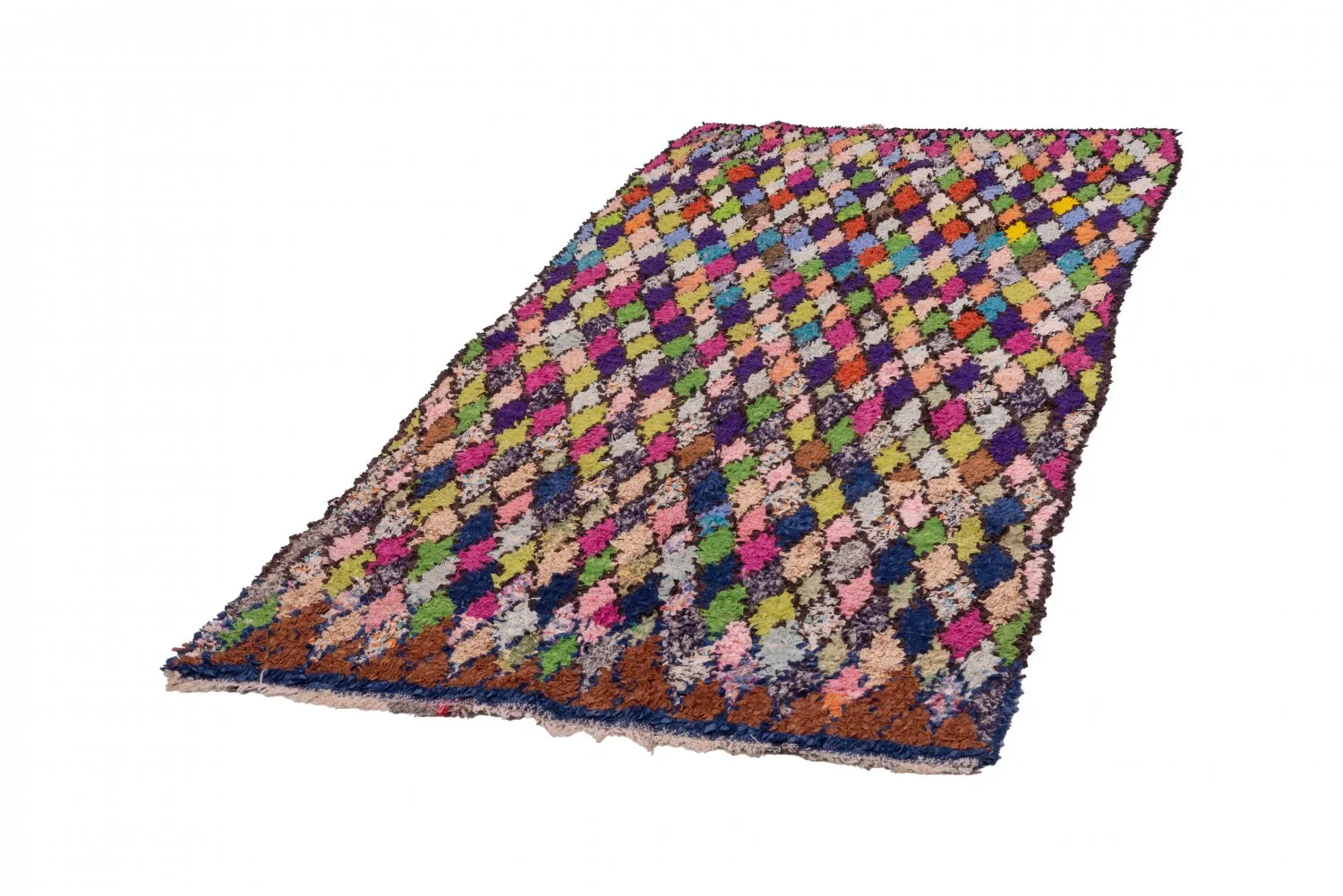 Moroccan Berber rug Boucherouite 245 x 115 cm