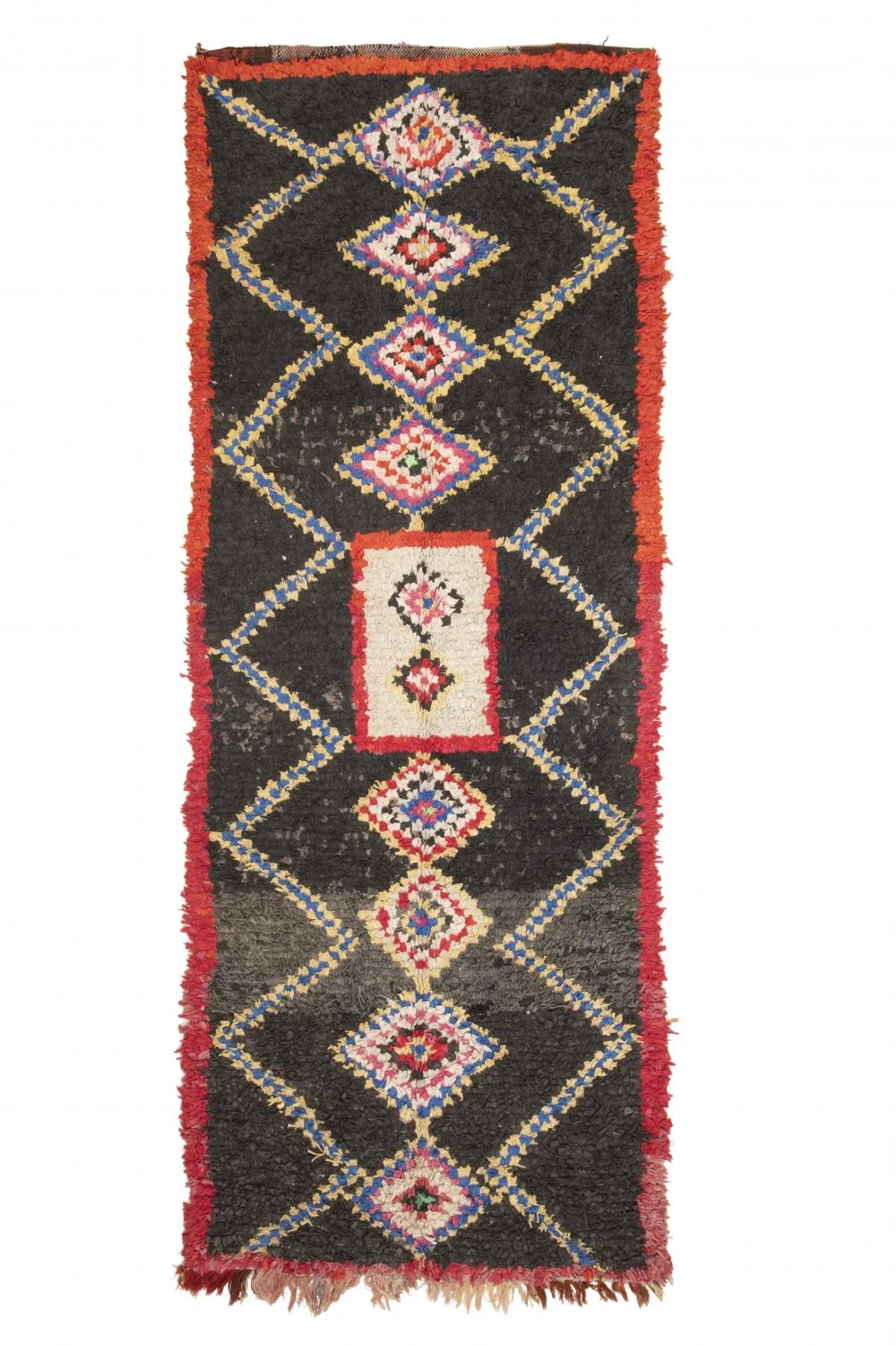 Moroccan Berber rug Boucherouite 335 x 125 cm