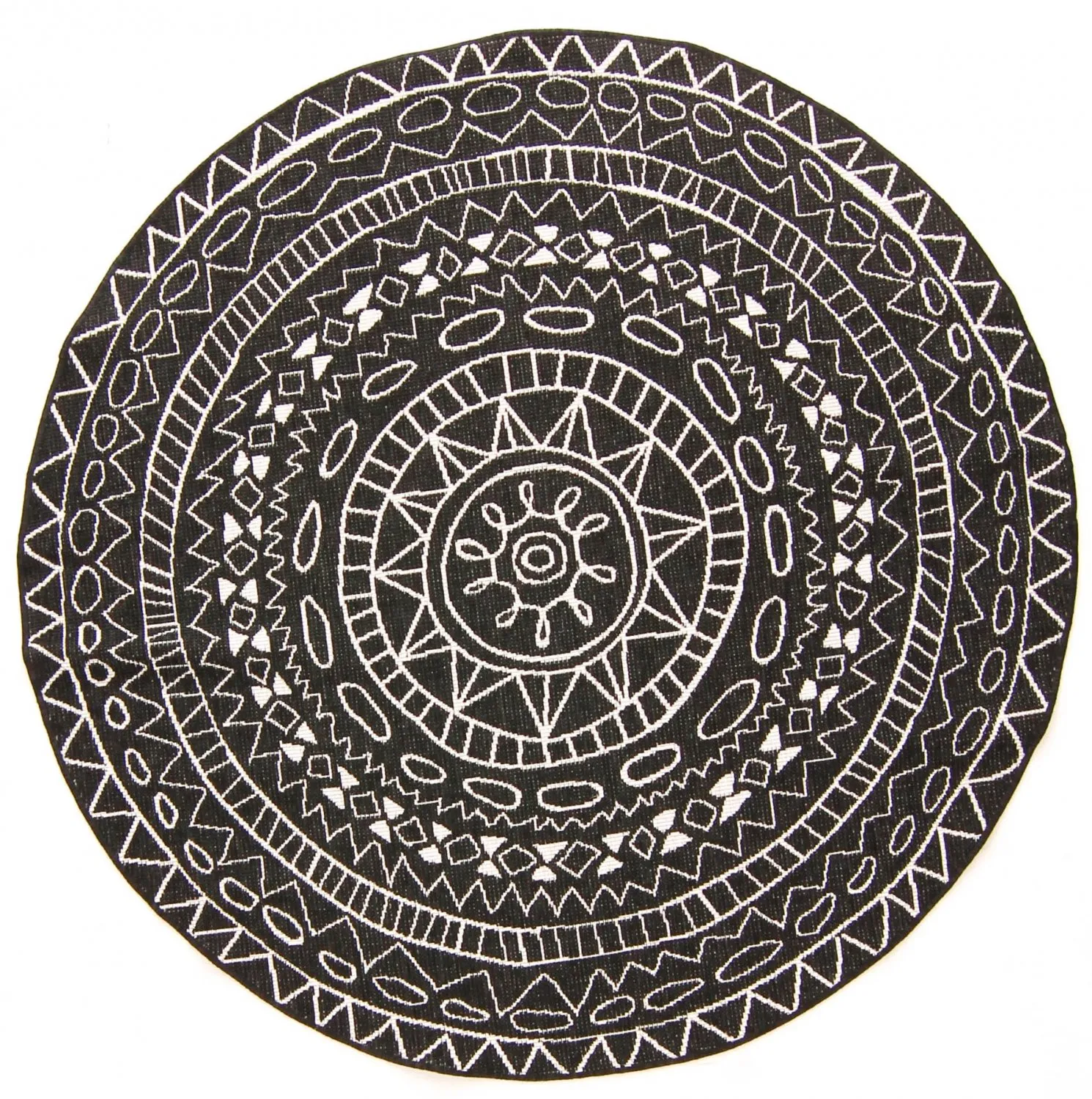Round rug - Brussels Diamond (black)