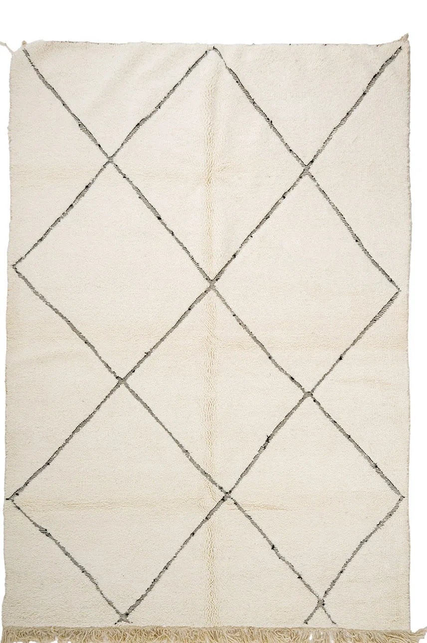 Kilim Moroccan Berber rug Beni Ourain 210 x 305 cm