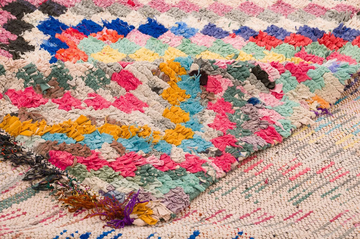 Moroccan Berber rug Boucherouite 145 x 365 cm