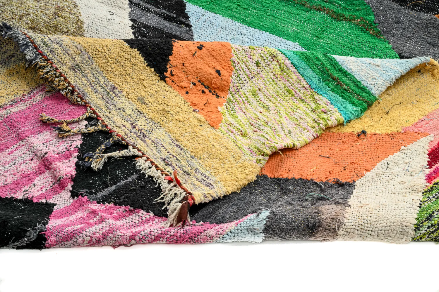 Moroccan Berber rug Boucherouite 155 x 295 cm