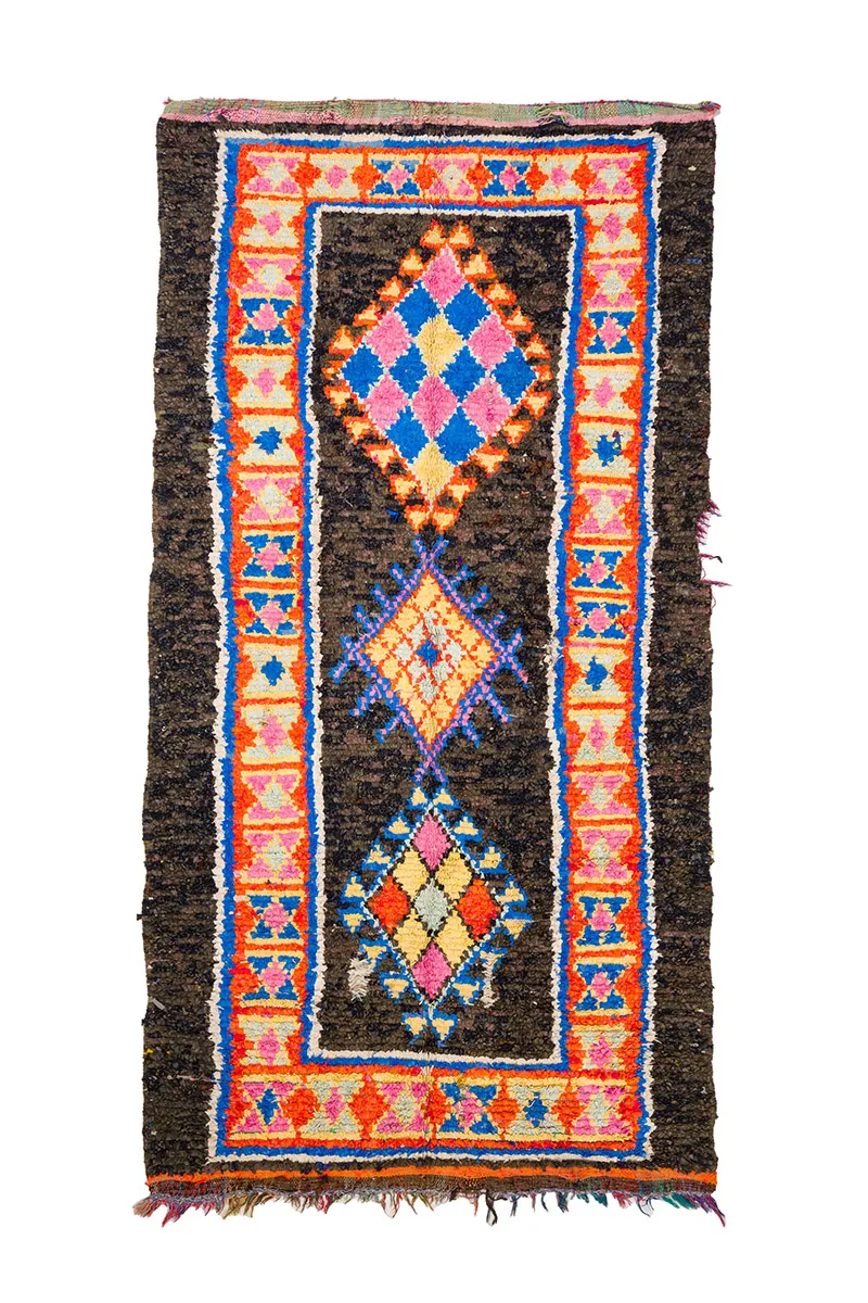 Moroccan Berber rug Boucherouite 160 x 310 cm