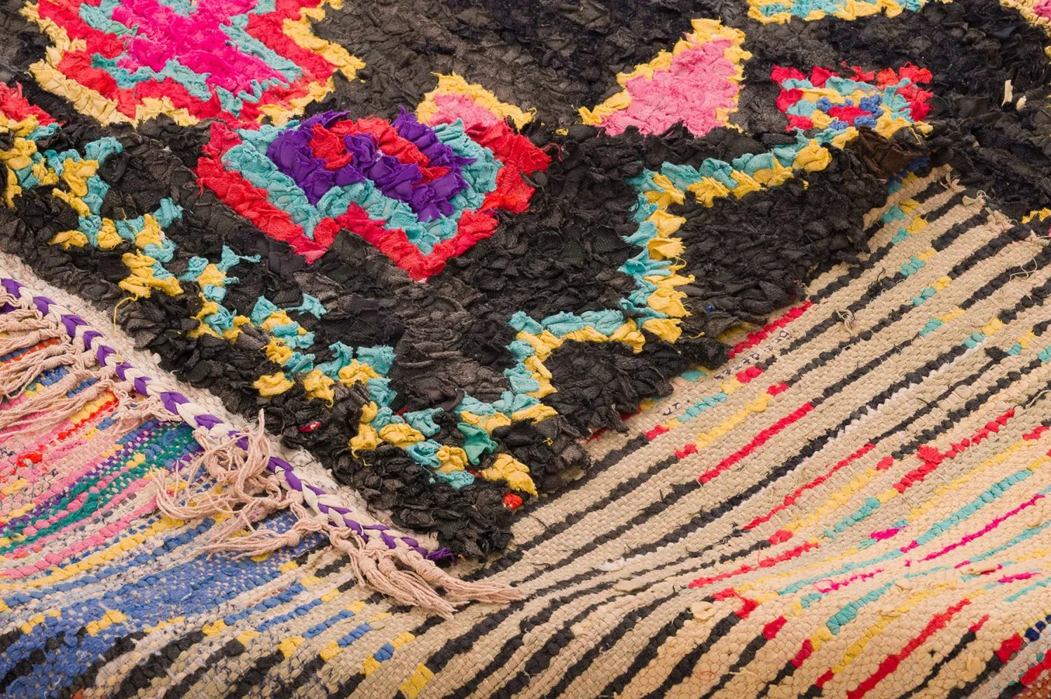 Moroccan Berber rug Boucherouite 135 x 315 cm