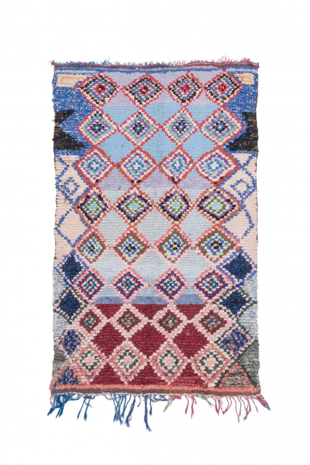 Moroccan Berber rug Boucherouite 210 x 125 cm