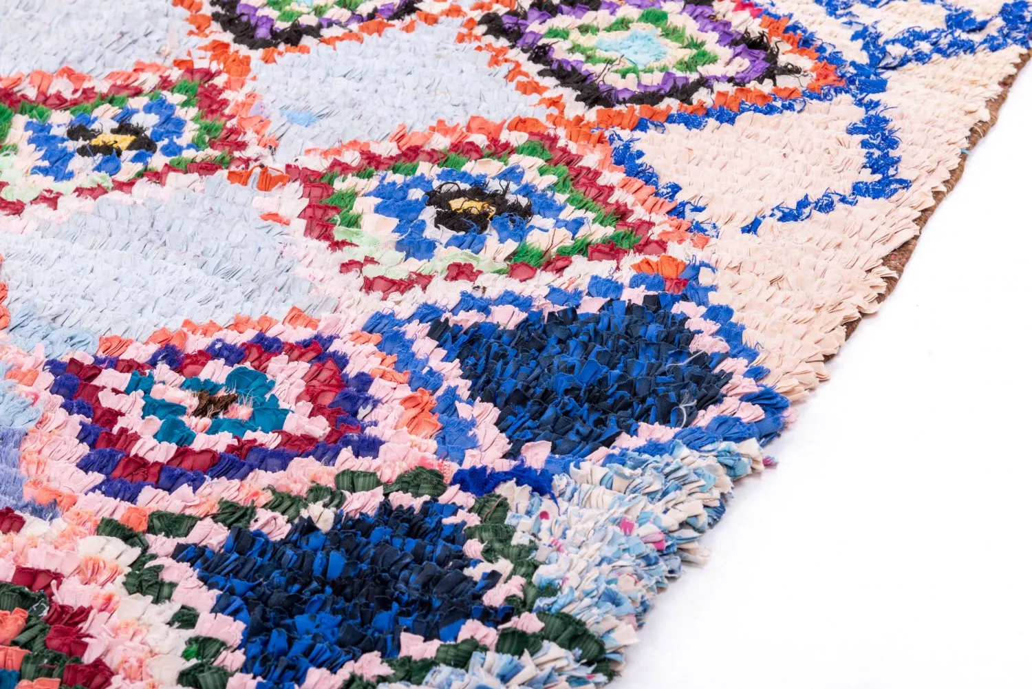 Moroccan Berber rug Boucherouite 210 x 125 cm