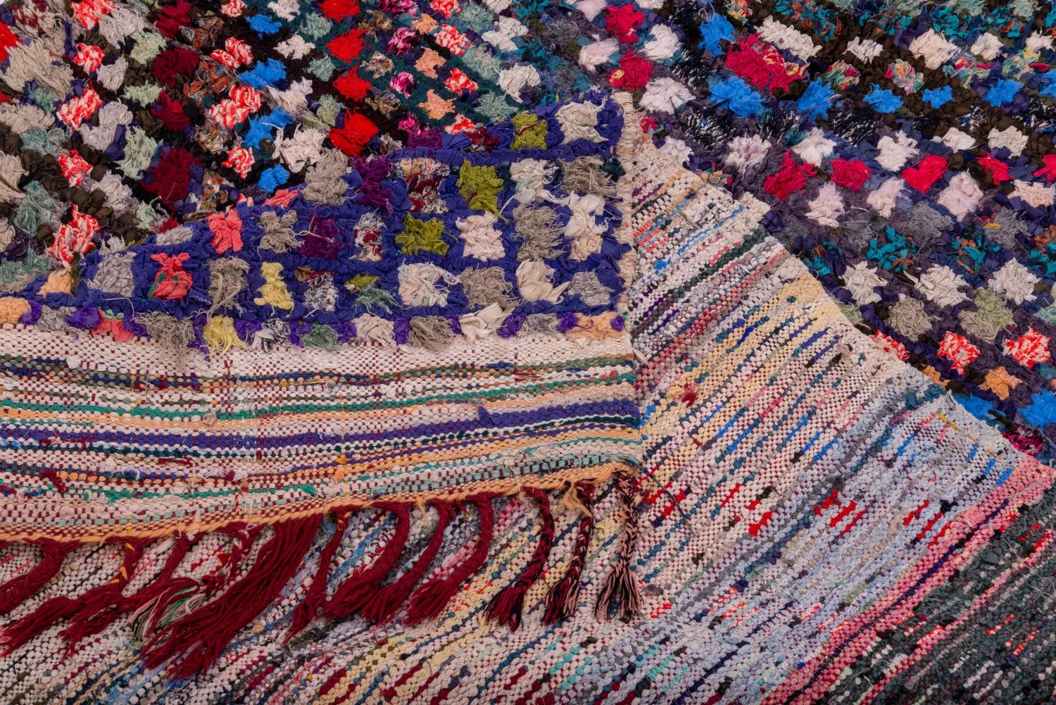 Moroccan Berber rug Boucherouite 230 x 125 cm
