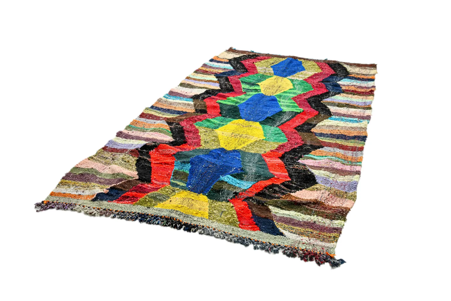 Moroccan Berber rug Boucherouite 150 x 275 cm