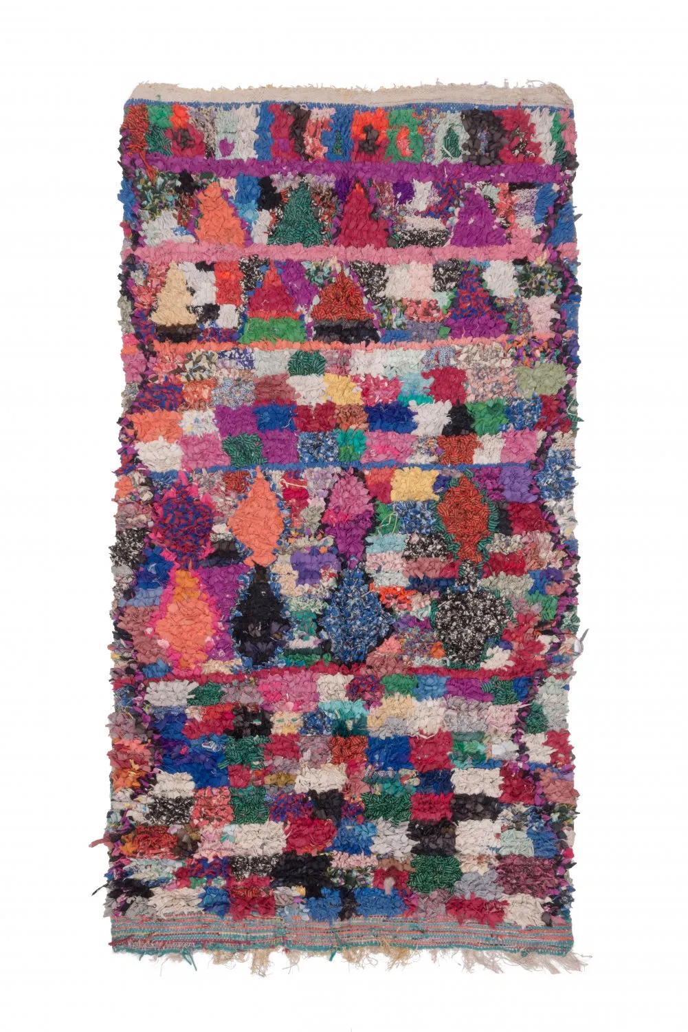 Moroccan Berber rug Boucherouite 250 x 130 cm