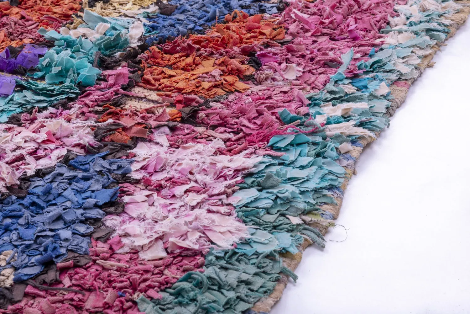 Moroccan Berber rug Boucherouite 175 x 135 cm
