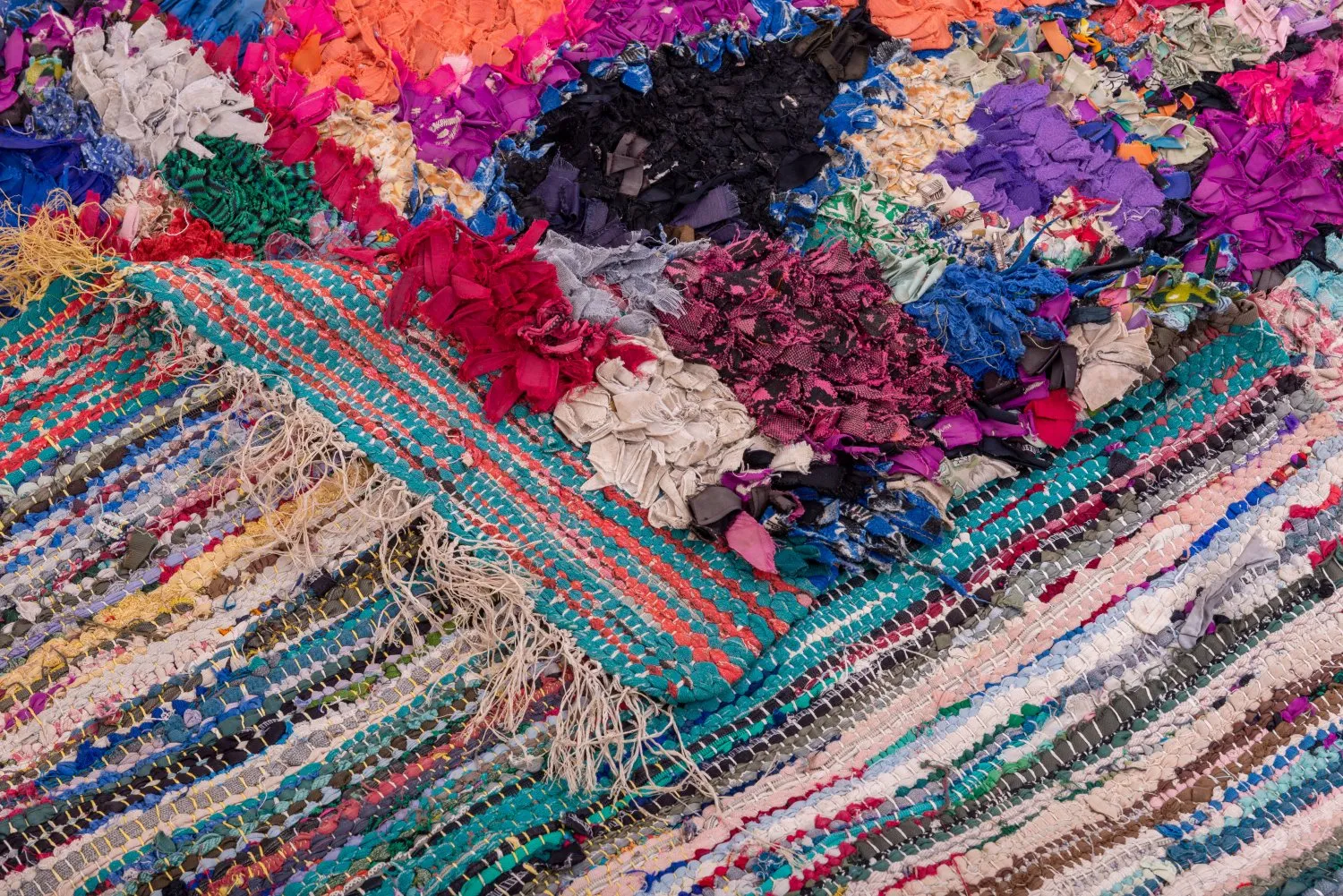 Moroccan Berber rug Boucherouite 250 x 130 cm