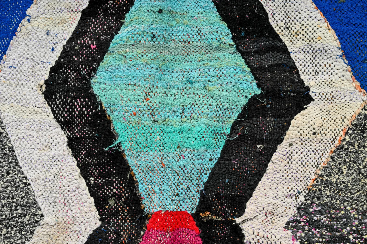 Moroccan Berber rug Boucherouite 140 x 290 cm