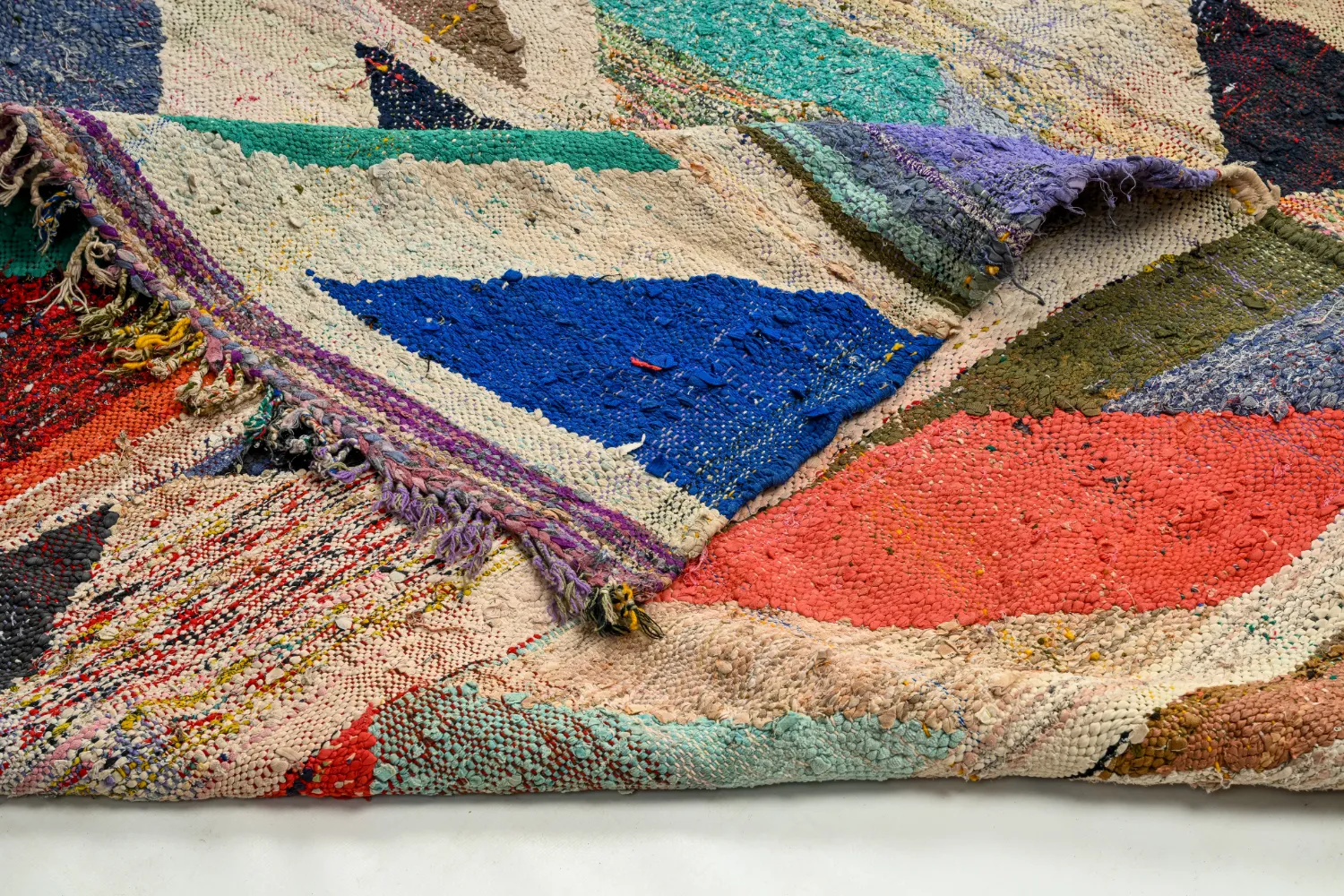Moroccan Berber rug Boucherouite 165 x 350 cm