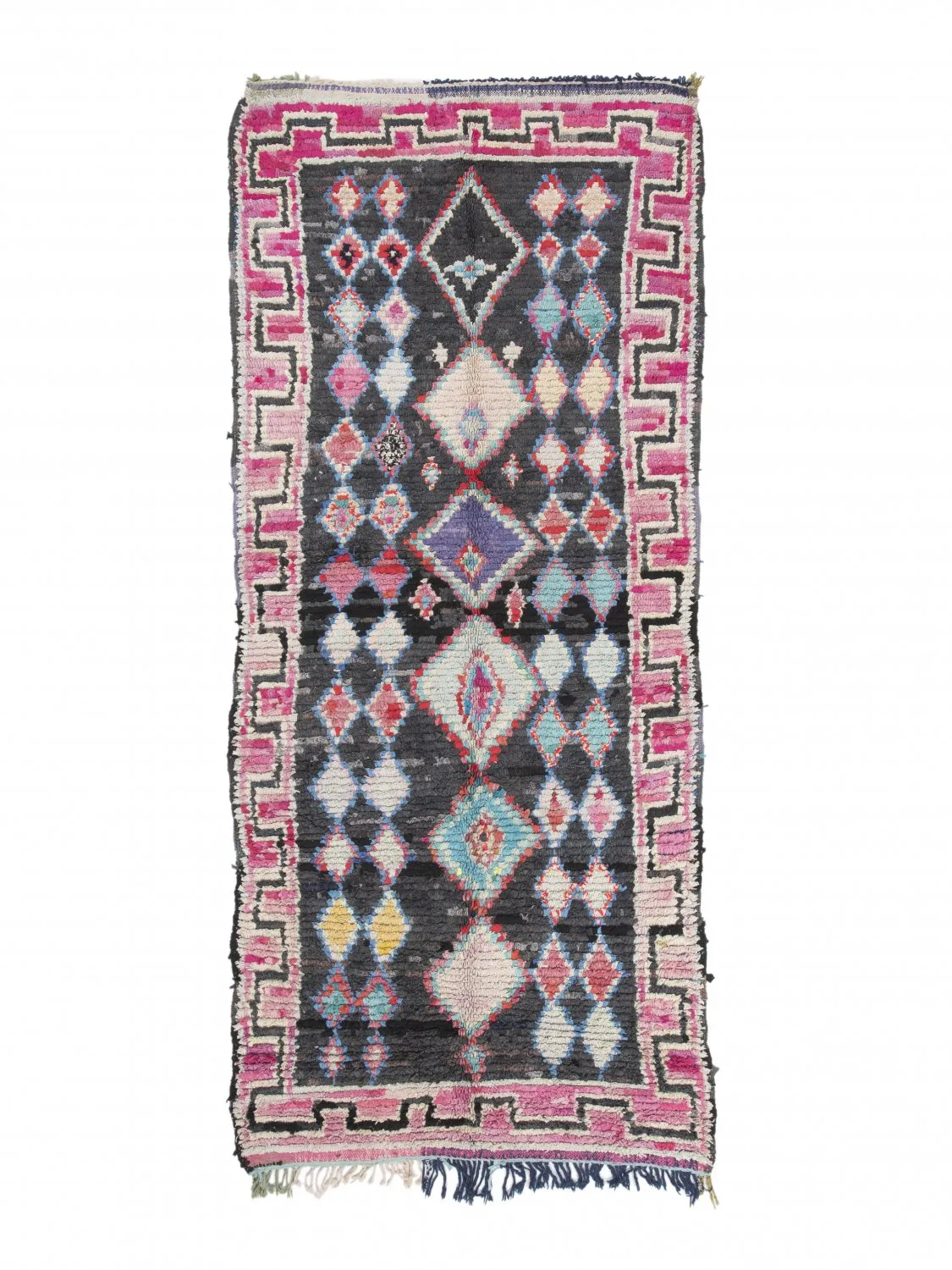 Moroccan Berber rug Boucherouite 310 x 130 cm