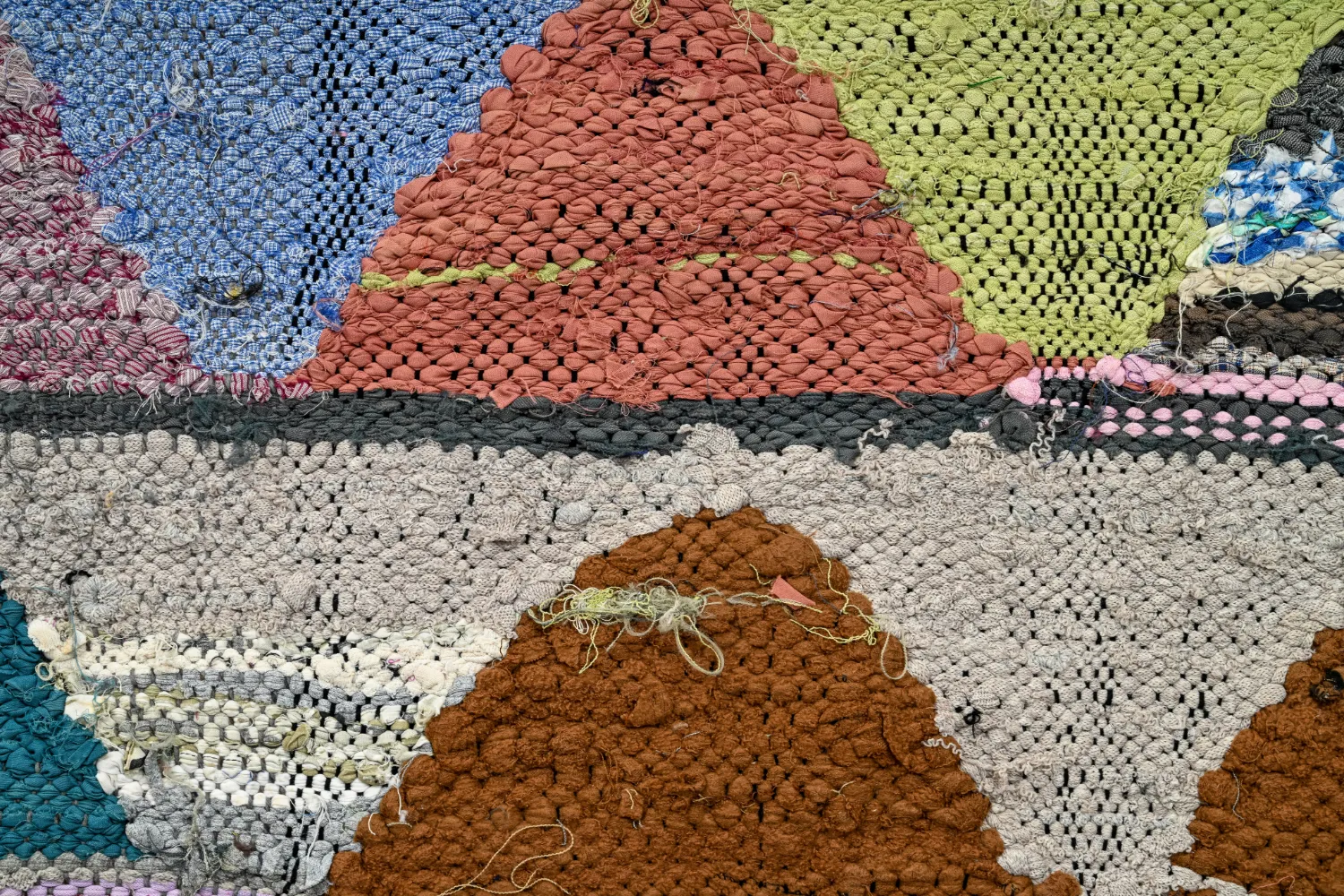 Moroccan Berber rug Boucherouite 145 x 305 cm