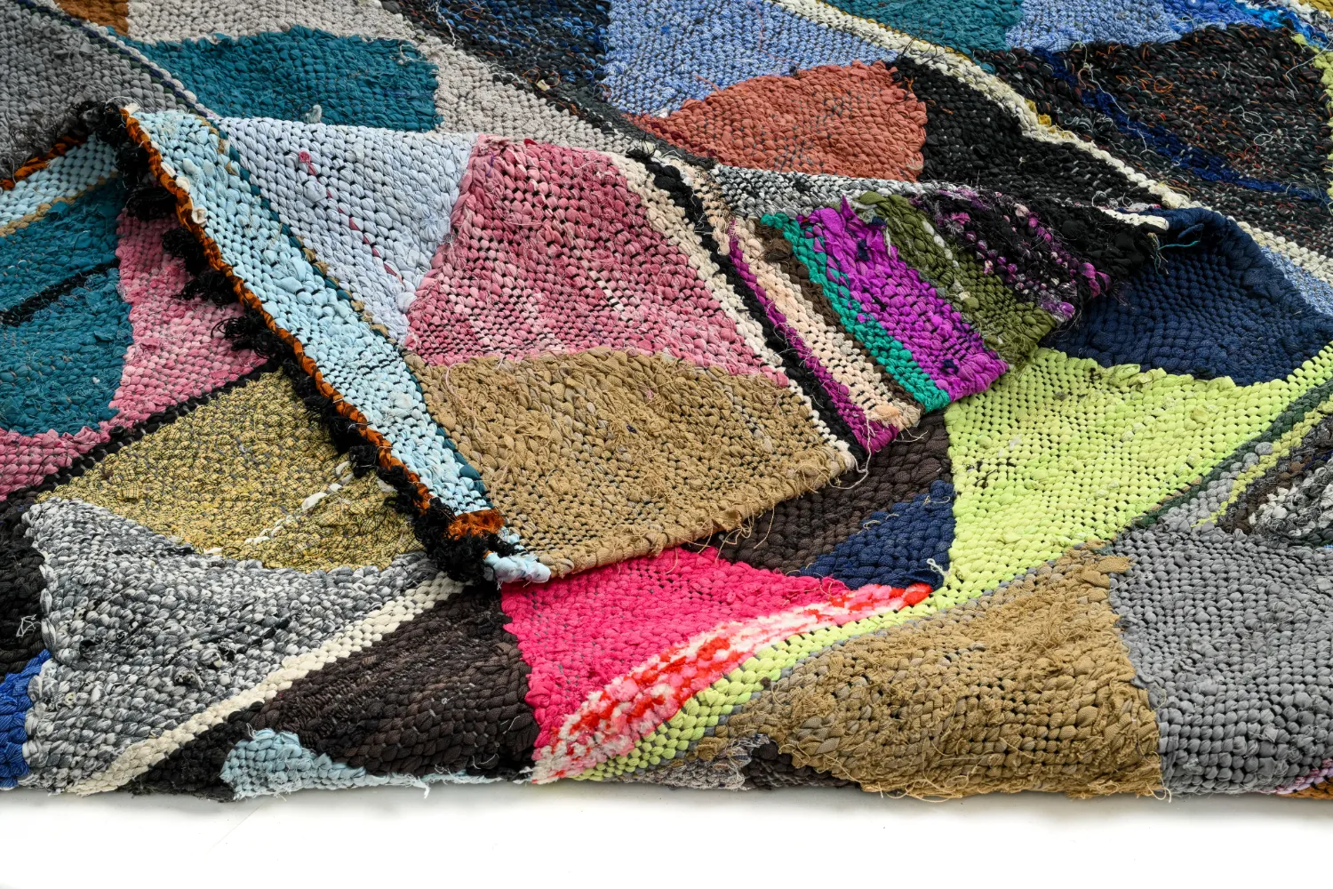 Moroccan Berber rug Boucherouite 145 x 305 cm