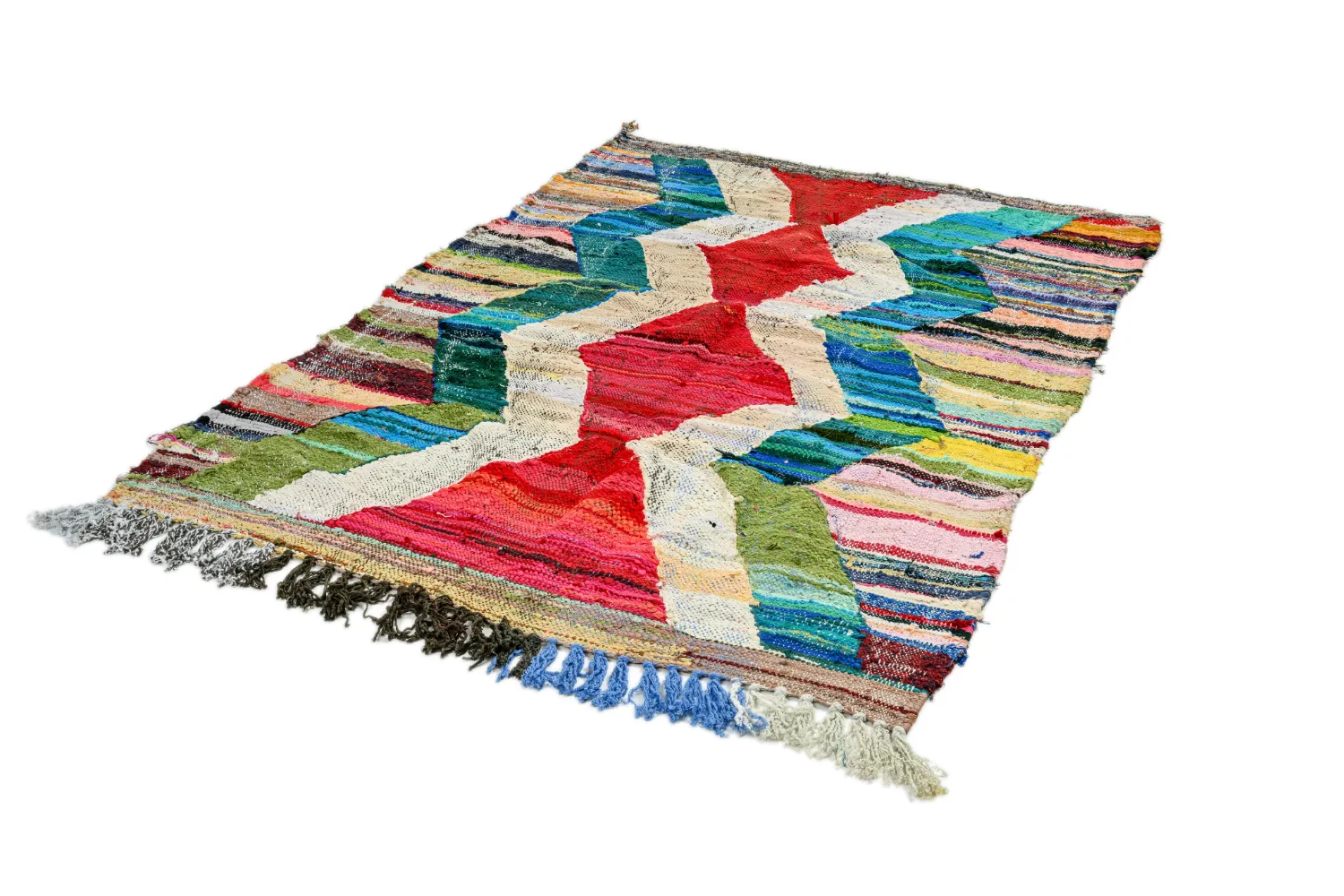 Moroccan Berber rug Boucherouite 130 x 205 cm